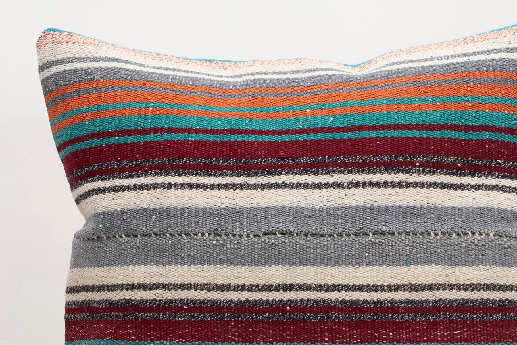 20x20 inches (50x50 cm) Kilim Pillow | KILIM WHOLESALE - Vintage Handmade Pillows - Vintage Handmade Kilim Rugs - It is 100% wool. Artistic and historical rugs. Old handwoven rugs. - Online hand woven rugs and kilim cushions sales. Shipping to a