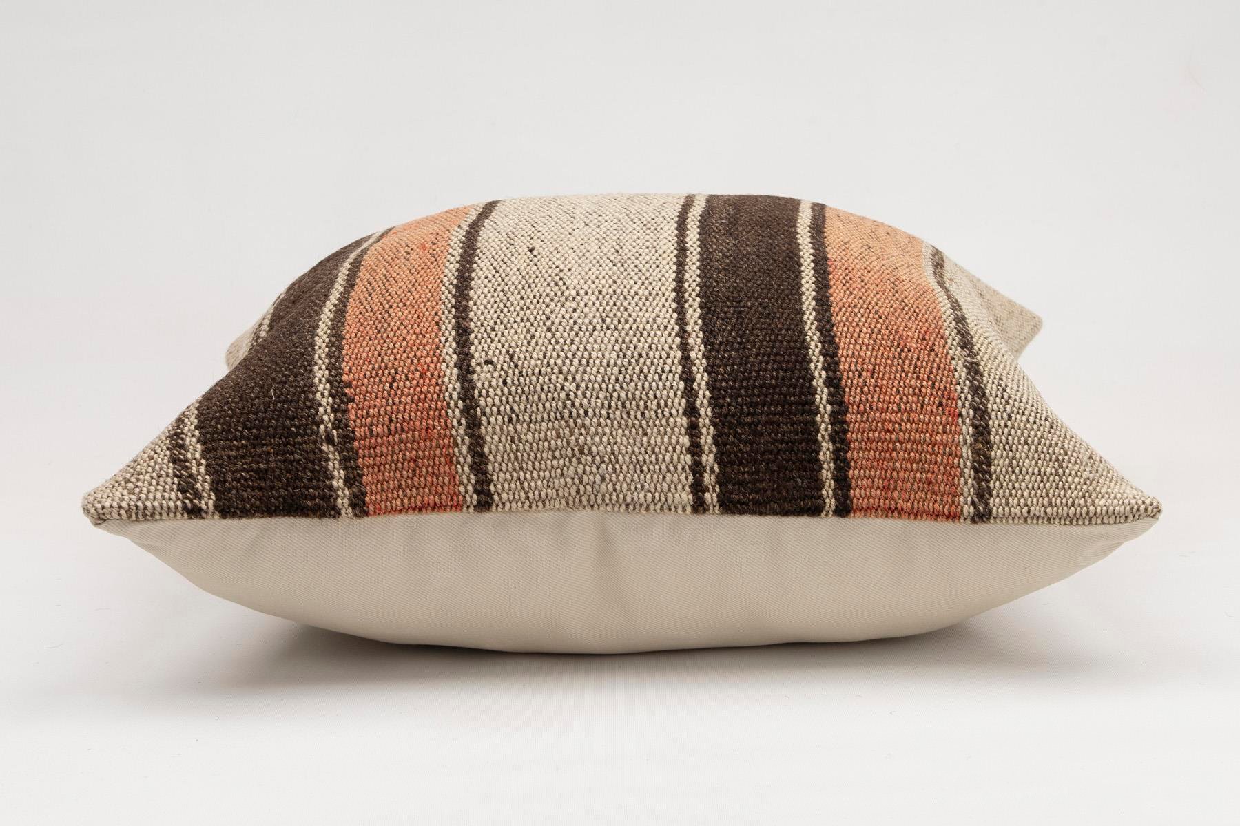 20x20 inches (50x50 cm) Kilim Pillow | KILIM WHOLESALE - Vintage Handmade Pillows - Vintage Handmade Kilim Rugs - It is 100% wool. Artistic and historical rugs. Old handwoven rugs. - Online hand woven rugs and kilim cushions sales. Shipping to a