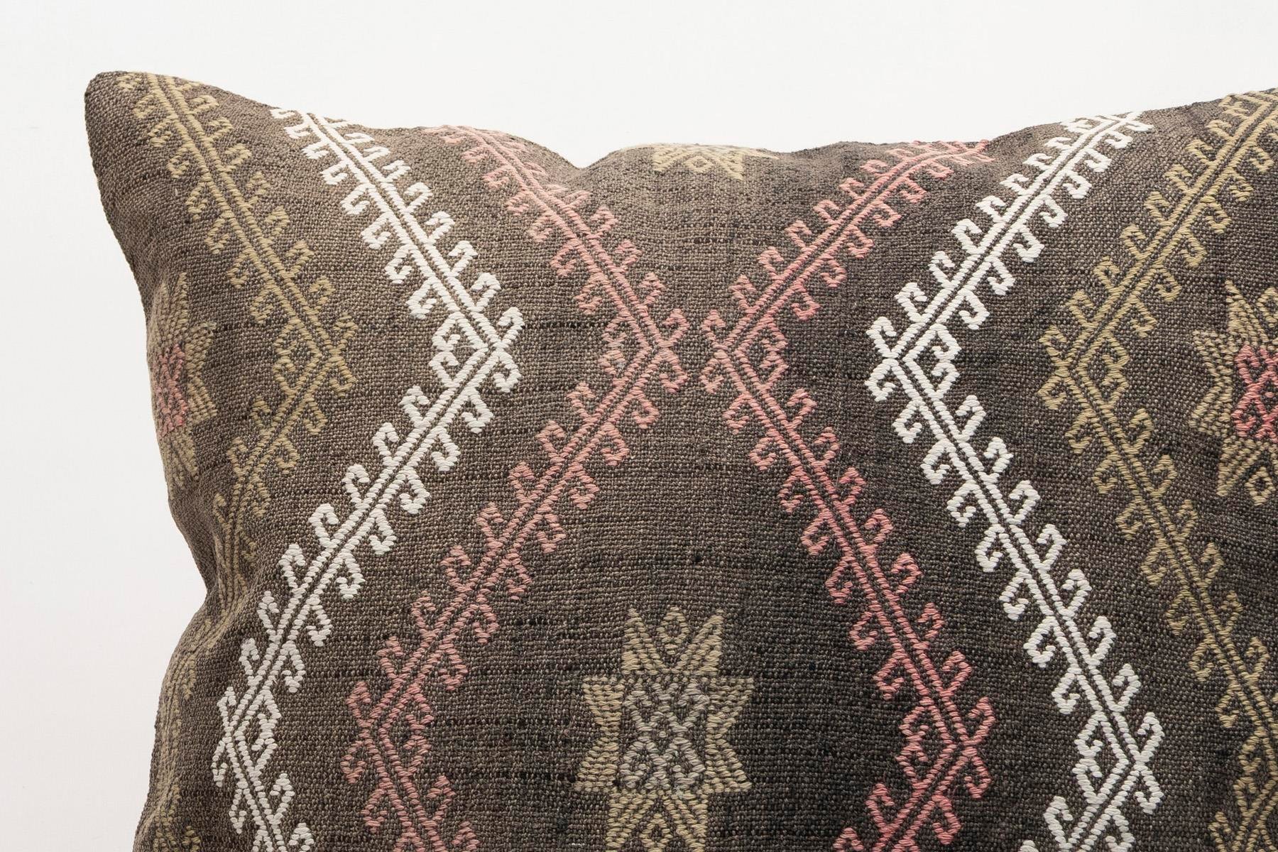 20x20 inches (50x50 cm) Kilim Pillow | KILIM WHOLESALE - Vintage Handmade Pillows - Vintage Handmade Kilim Rugs - It is 100% wool. Artistic and historical rugs. Old handwoven rugs. - Online hand woven rugs and kilim cushions sales. Shipping to a