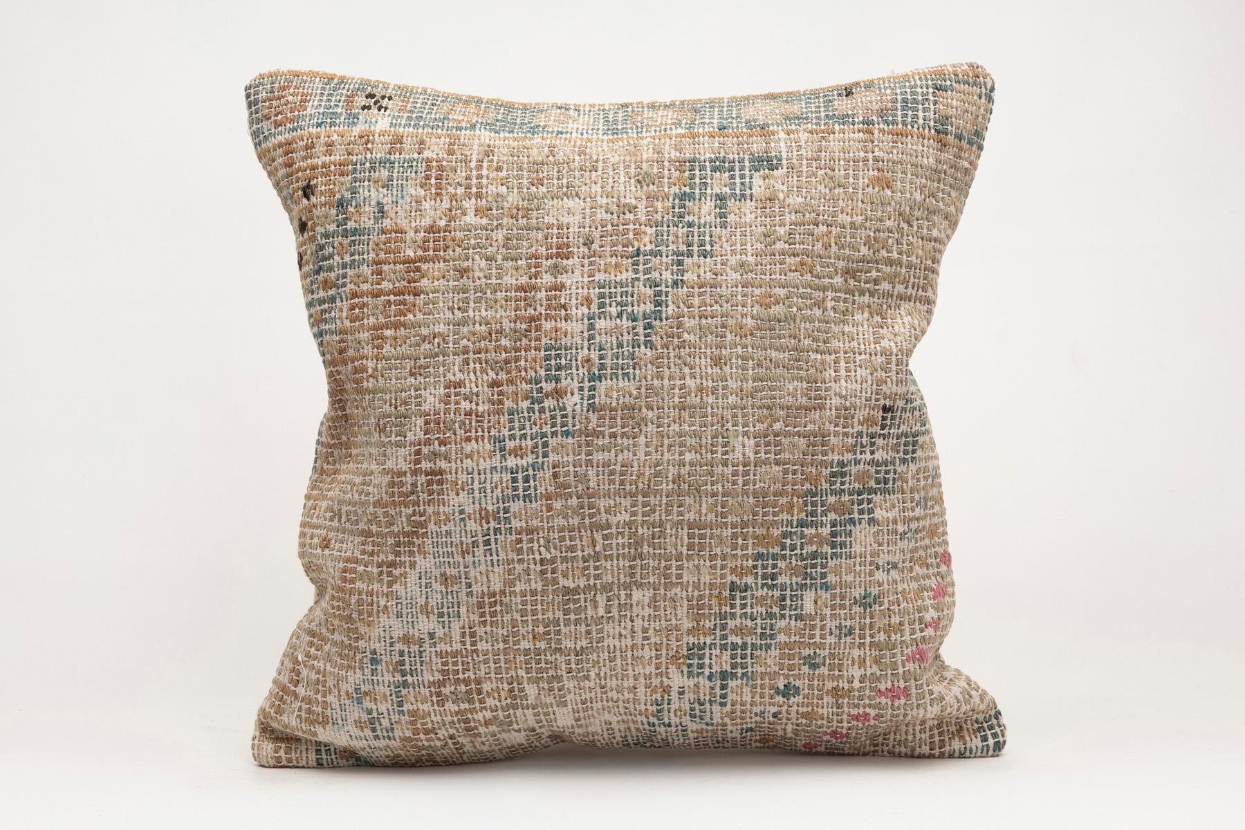 20x20 inches (50x50 cm) Kilim Pillow | KILIM WHOLESALE - Vintage Handmade Pillows - Vintage Handmade Kilim Rugs - It is 100% wool. Artistic and historical rugs. Old handwoven rugs. - Online hand woven rugs and kilim cushions sales. Shipping to a