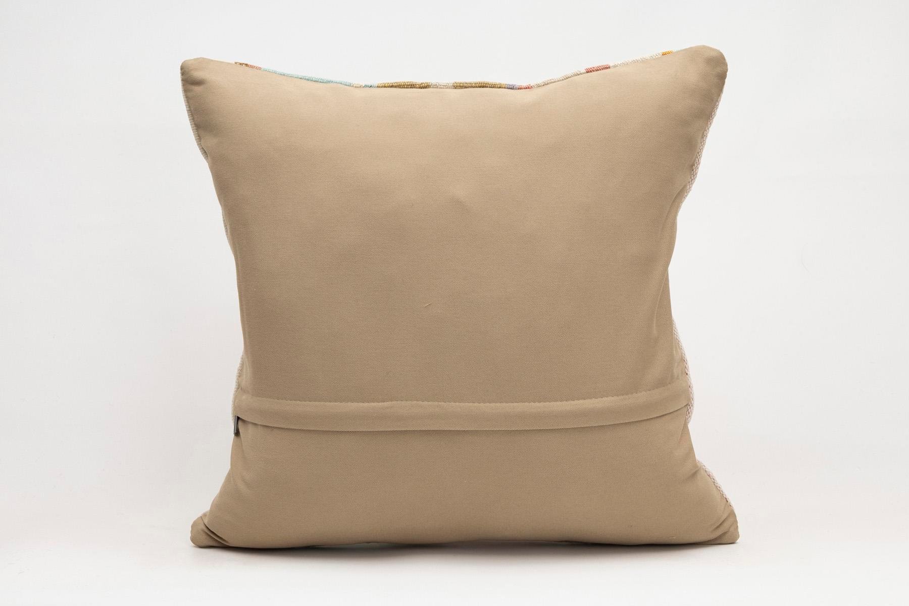 20x20 inches (50x50 cm) Kilim Pillow | KILIM WHOLESALE - Vintage Handmade Pillows - Vintage Handmade Kilim Rugs - It is 100% wool. Artistic and historical rugs. Old handwoven rugs. - Online hand woven rugs and kilim cushions sales. Shipping to a