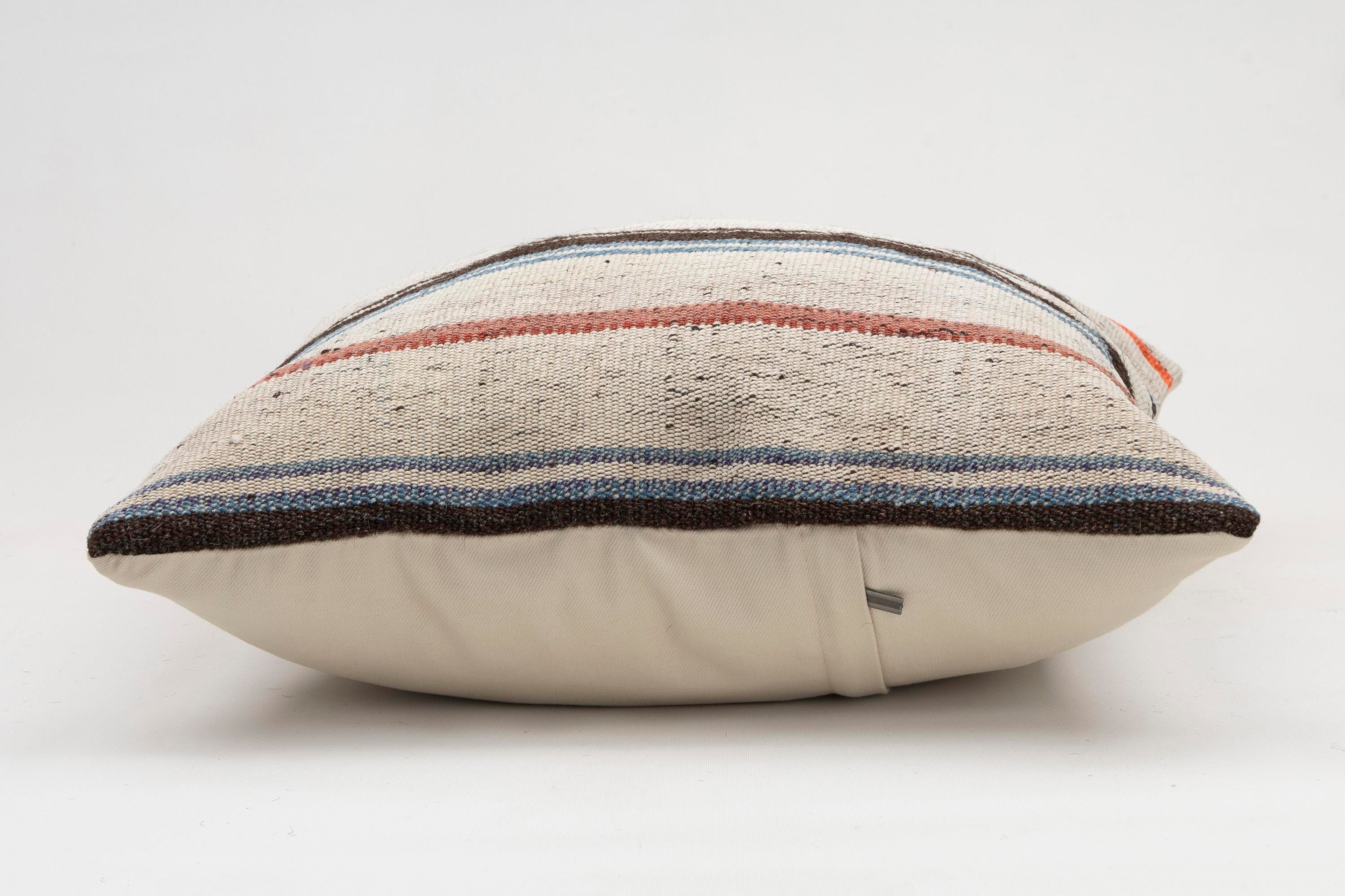 20x20 inches (50x50 cm) Kilim Pillow | KILIM WHOLESALE - Vintage Handmade Pillows - Vintage Handmade Kilim Rugs - It is 100% wool. Artistic and historical rugs. Old handwoven rugs. - Online hand woven rugs and kilim cushions sales. Shipping to a