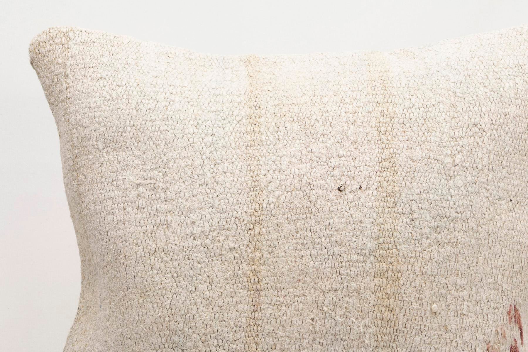 20x20 inches (50x50 cm) Kilim Pillow | KILIM WHOLESALE - Vintage Handmade Pillows - Vintage Handmade Kilim Rugs - It is 100% wool. Artistic and historical rugs. Old handwoven rugs. - Online hand woven rugs and kilim cushions sales. Shipping to a