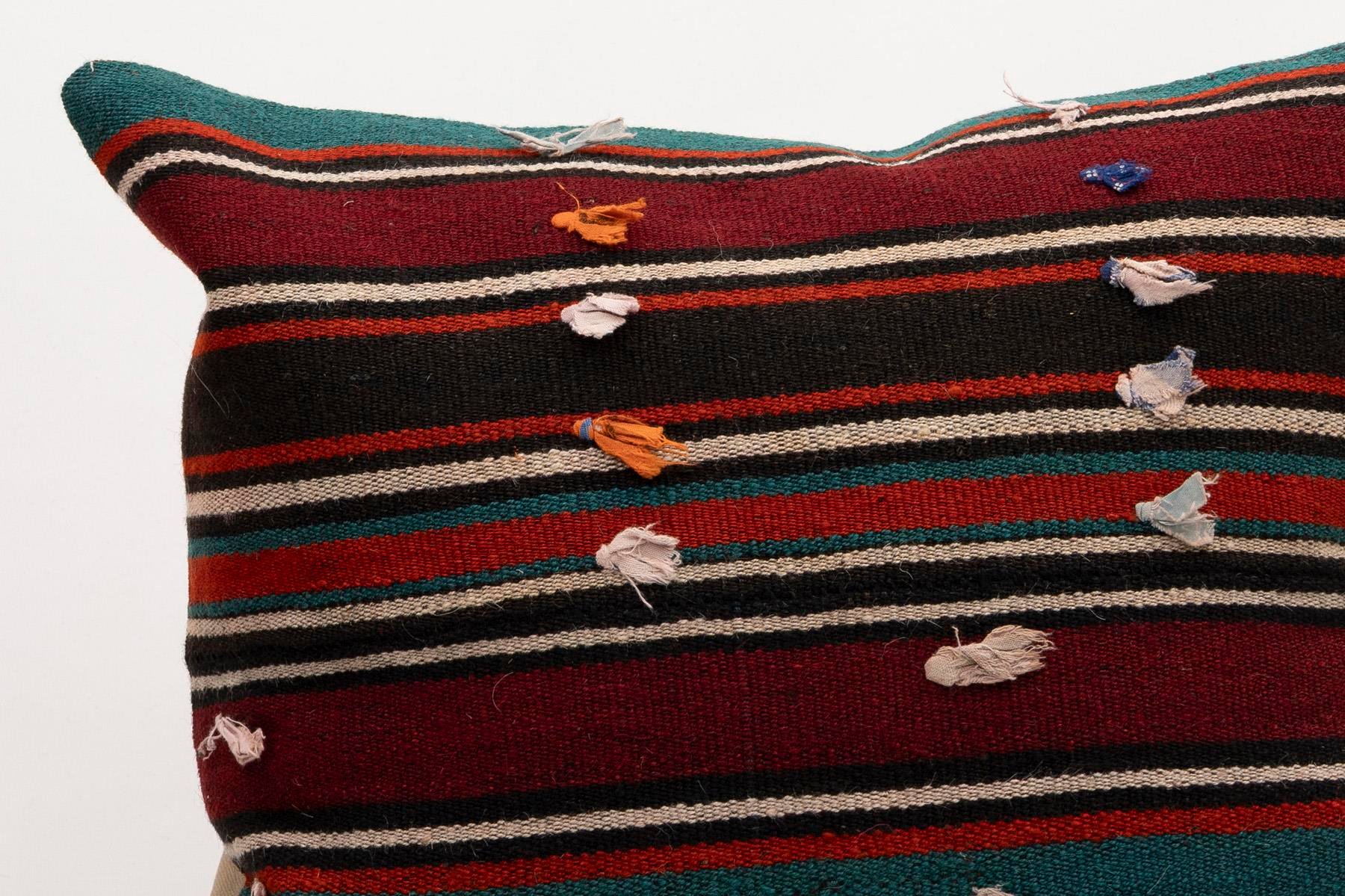 20x20 inches (50x50 cm) Kilim Pillow | KILIM WHOLESALE - Vintage Handmade Pillows - Vintage Handmade Kilim Rugs - It is 100% wool. Artistic and historical rugs. Old handwoven rugs. - Online hand woven rugs and kilim cushions sales. Shipping to a