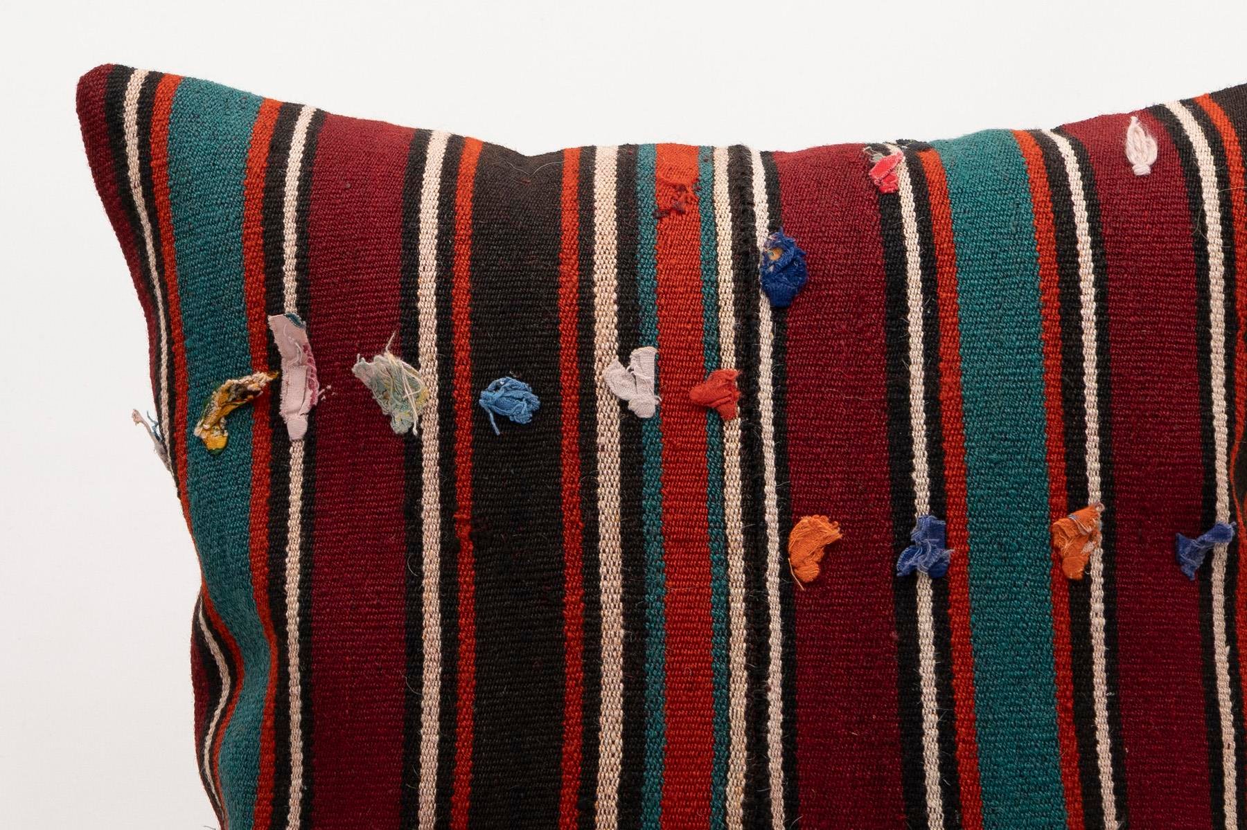20x20 inches (50x50 cm) Kilim Pillow | KILIM WHOLESALE - Vintage Handmade Pillows - Vintage Handmade Kilim Rugs - It is 100% wool. Artistic and historical rugs. Old handwoven rugs. - Online hand woven rugs and kilim cushions sales. Shipping to a