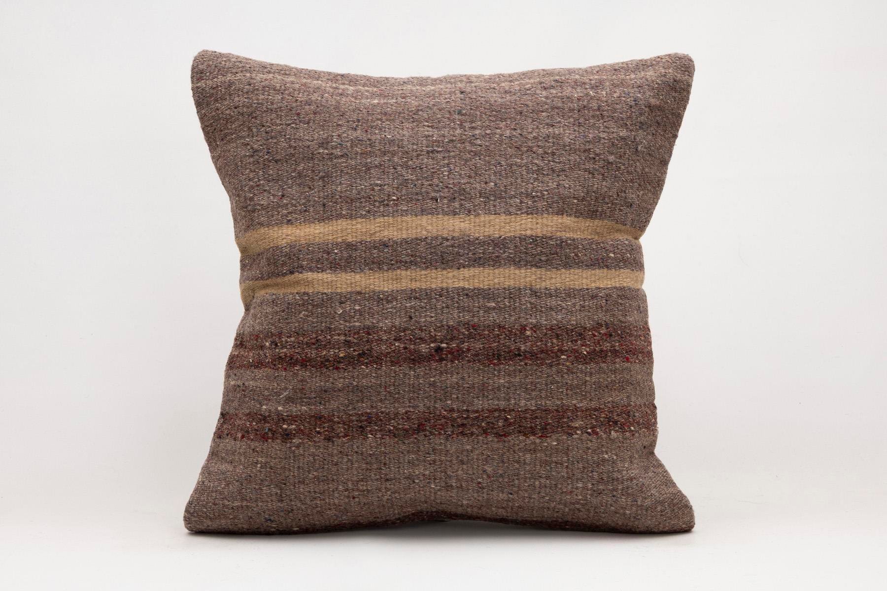20x20 inches (50x50 cm) Kilim Pillow | KILIM WHOLESALE - Vintage Handmade Pillows - Vintage Handmade Kilim Rugs - It is 100% wool. Artistic and historical rugs. Old handwoven rugs. - Online hand woven rugs and kilim cushions sales. Shipping to a
