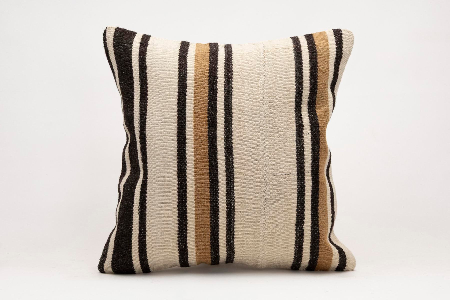 20x20 inches (50x50 cm) Kilim Pillow | KILIM WHOLESALE - Vintage Handmade Pillows - Vintage Handmade Kilim Rugs - It is 100% wool. Artistic and historical rugs. Old handwoven rugs. - Online hand woven rugs and kilim cushions sales. Shipping to a