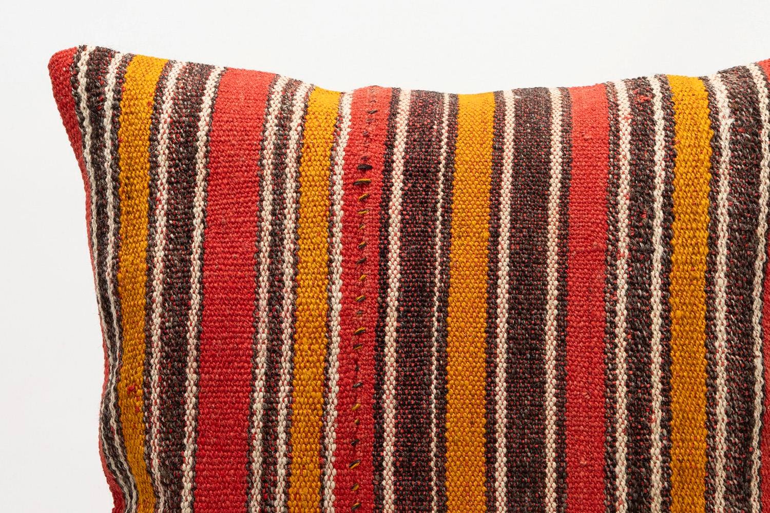 20x20 inches (50x50 cm) Kilim Pillow | KILIM WHOLESALE - Vintage Handmade Pillows - Vintage Handmade Kilim Rugs - It is 100% wool. Artistic and historical rugs. Old handwoven rugs. - Online hand woven rugs and kilim cushions sales. Shipping to a