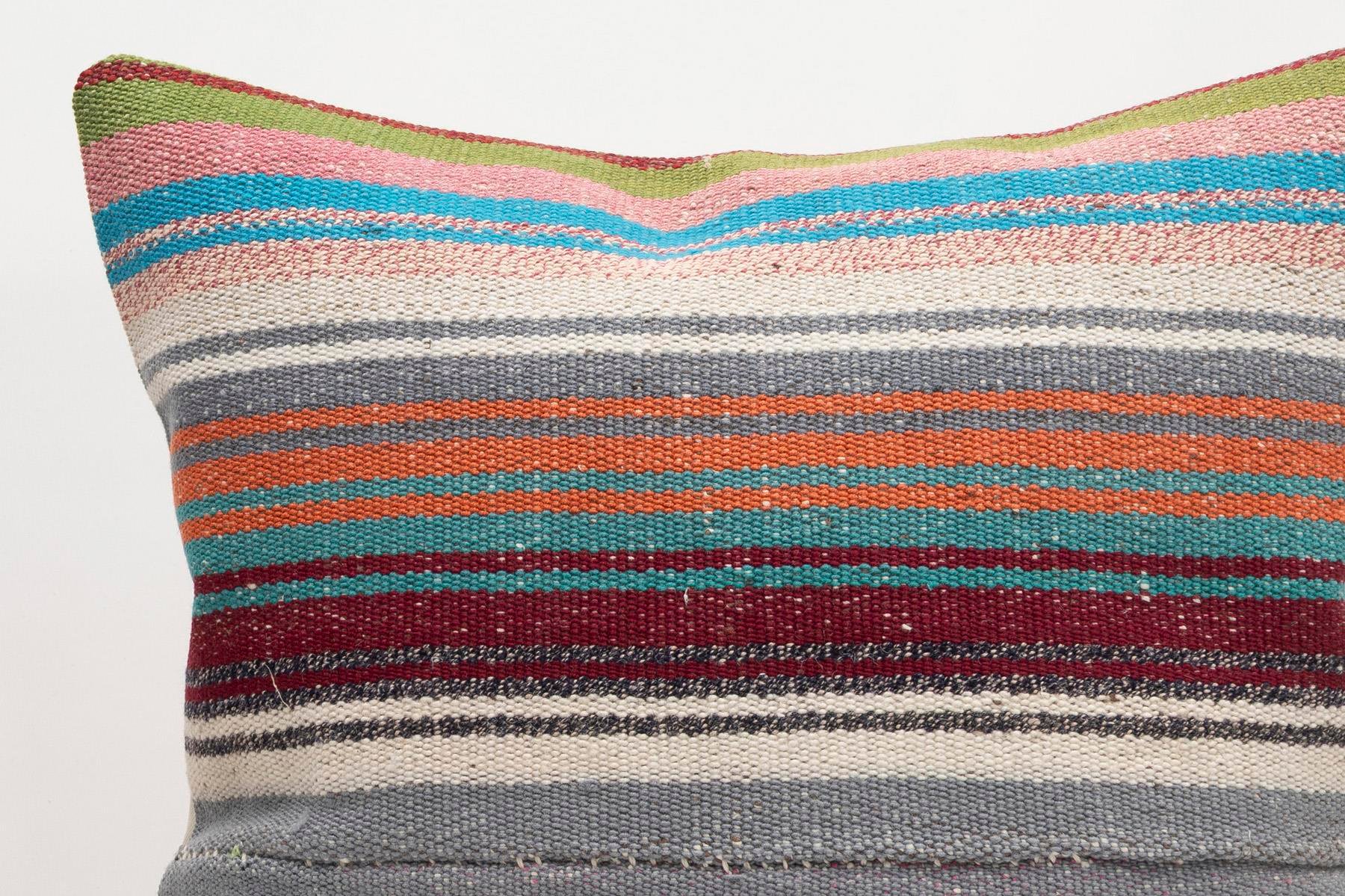 20x20 inches (50x50 cm) Kilim Pillow | KILIM WHOLESALE - Vintage Handmade Pillows - Vintage Handmade Kilim Rugs - It is 100% wool. Artistic and historical rugs. Old handwoven rugs. - Online hand woven rugs and kilim cushions sales. Shipping to a