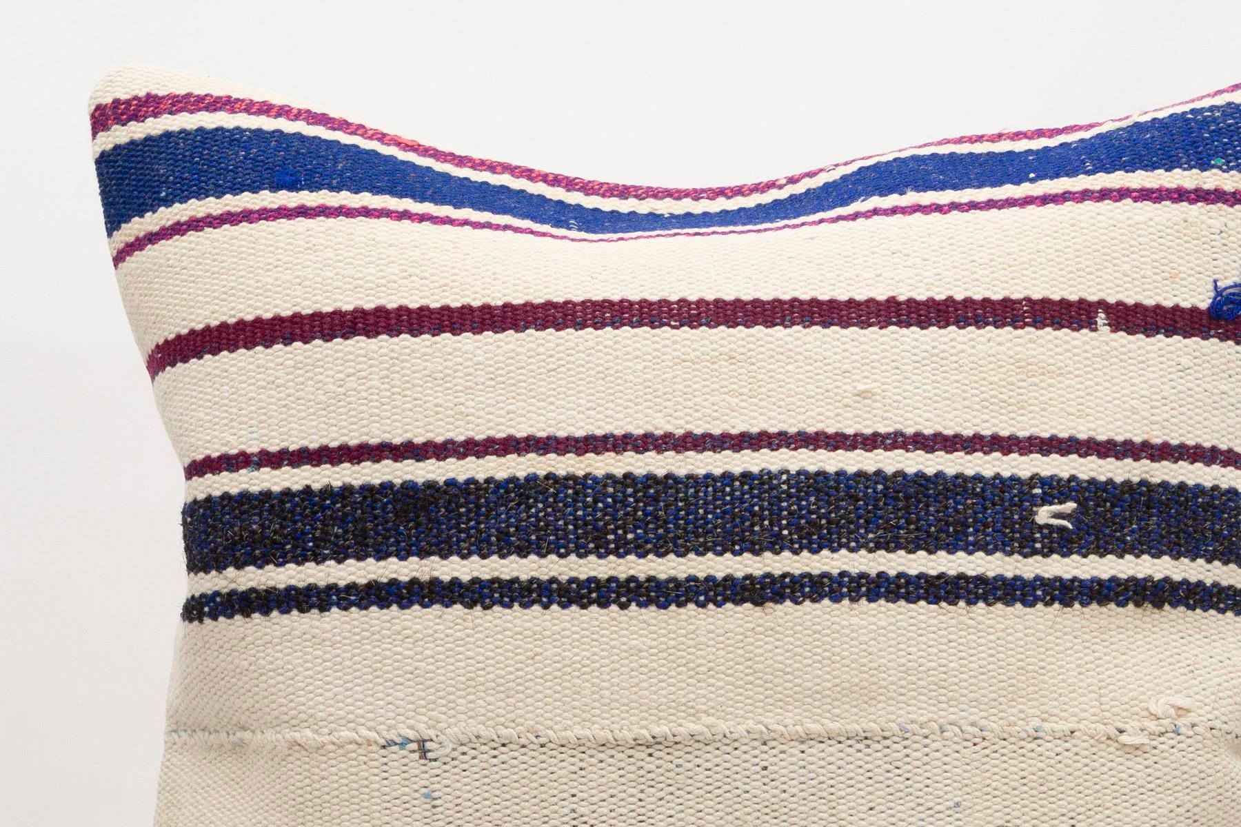 20x20 inches (50x50 cm) Kilim Pillow | KILIM WHOLESALE - Vintage Handmade Pillows - Vintage Handmade Kilim Rugs - It is 100% wool. Artistic and historical rugs. Old handwoven rugs. - Online hand woven rugs and kilim cushions sales. Shipping to a