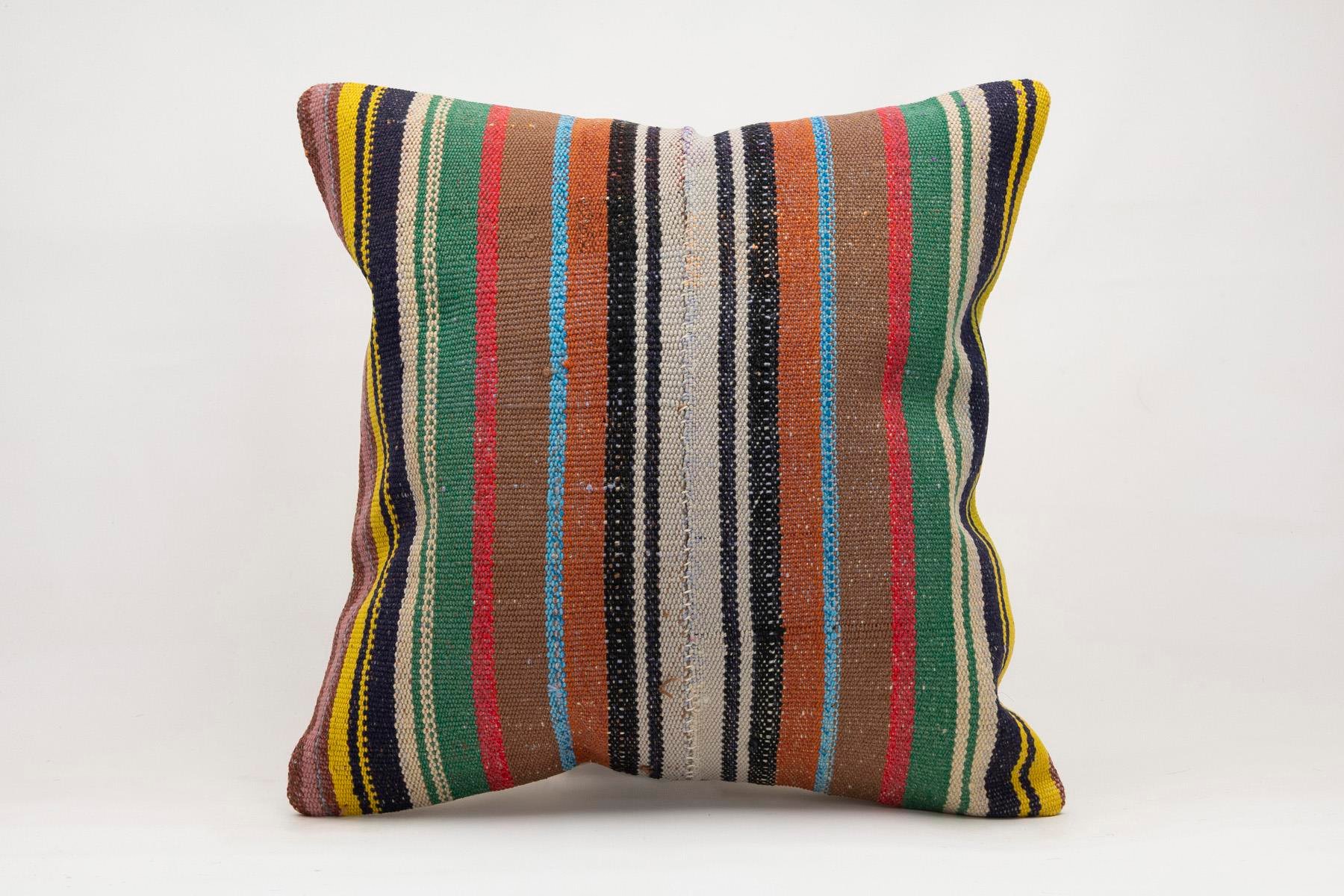 20x20 inches (50x50 cm) Kilim Pillow | KILIM WHOLESALE - Vintage Handmade Pillows - Vintage Handmade Kilim Rugs - It is 100% wool. Artistic and historical rugs. Old handwoven rugs. - Online hand woven rugs and kilim cushions sales. Shipping to a