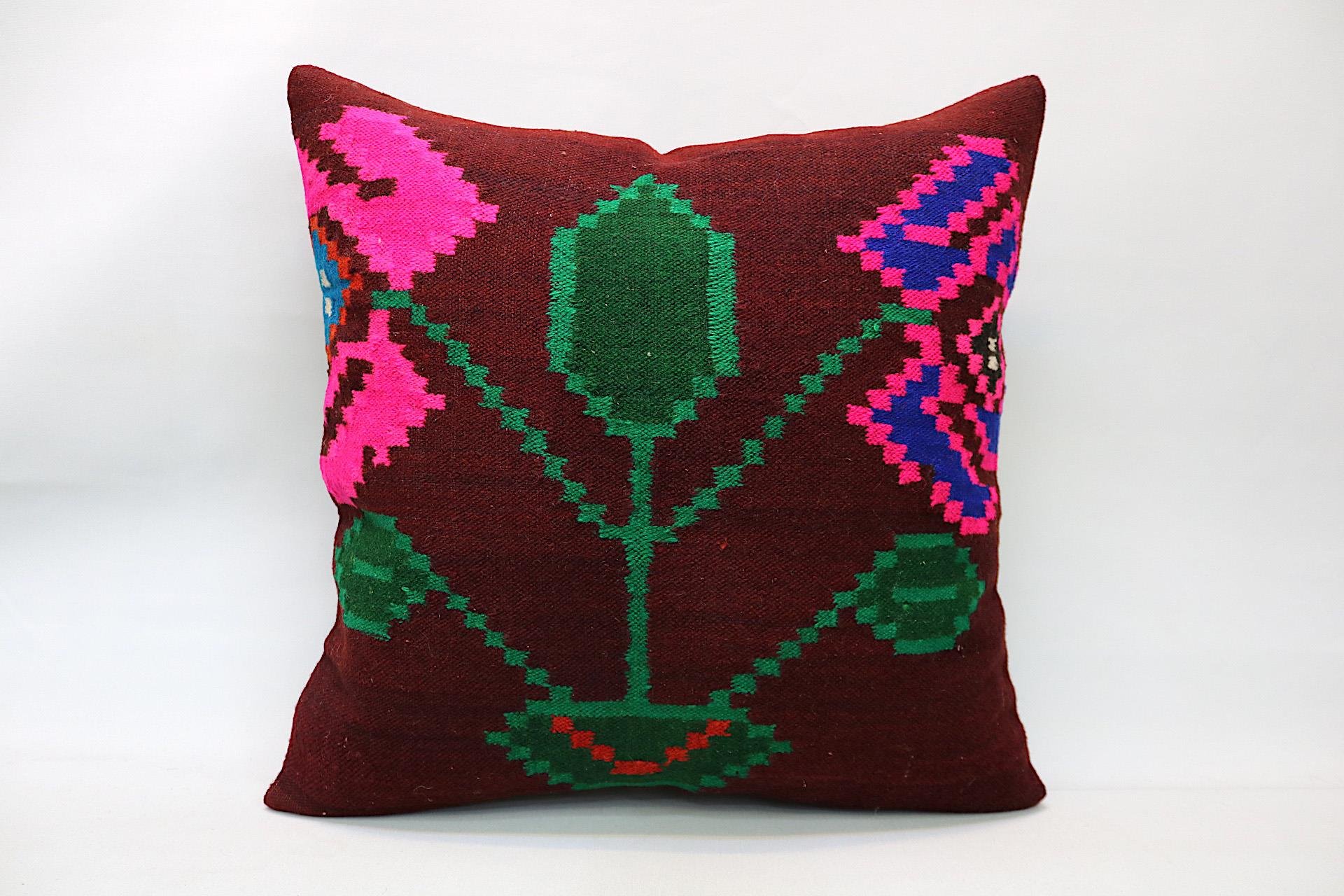 16x24 inches (40x60 cm) Kilim Pillow | KILIM WHOLESALE - Vintage Handmade Pillows - Vintage Handmade Kilim Rugs - It is 100% wool. Artistic and historical rugs. Old handwoven rugs. - Online hand woven rugs and kilim cushions sales. Shipping to a