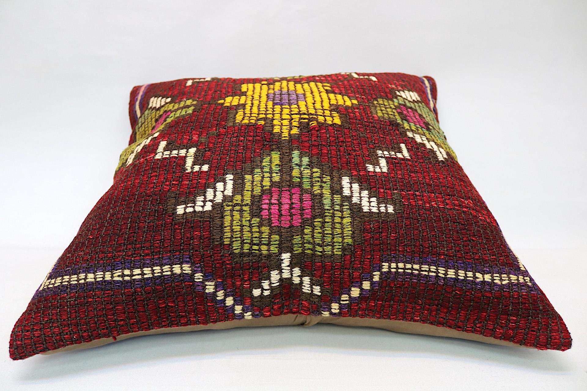 16x24 inches (40x60 cm) Kilim Pillow | KILIM WHOLESALE - Vintage Handmade Pillows - Vintage Handmade Kilim Rugs - It is 100% wool. Artistic and historical rugs. Old handwoven rugs. - Online hand woven rugs and kilim cushions sales. Shipping to a