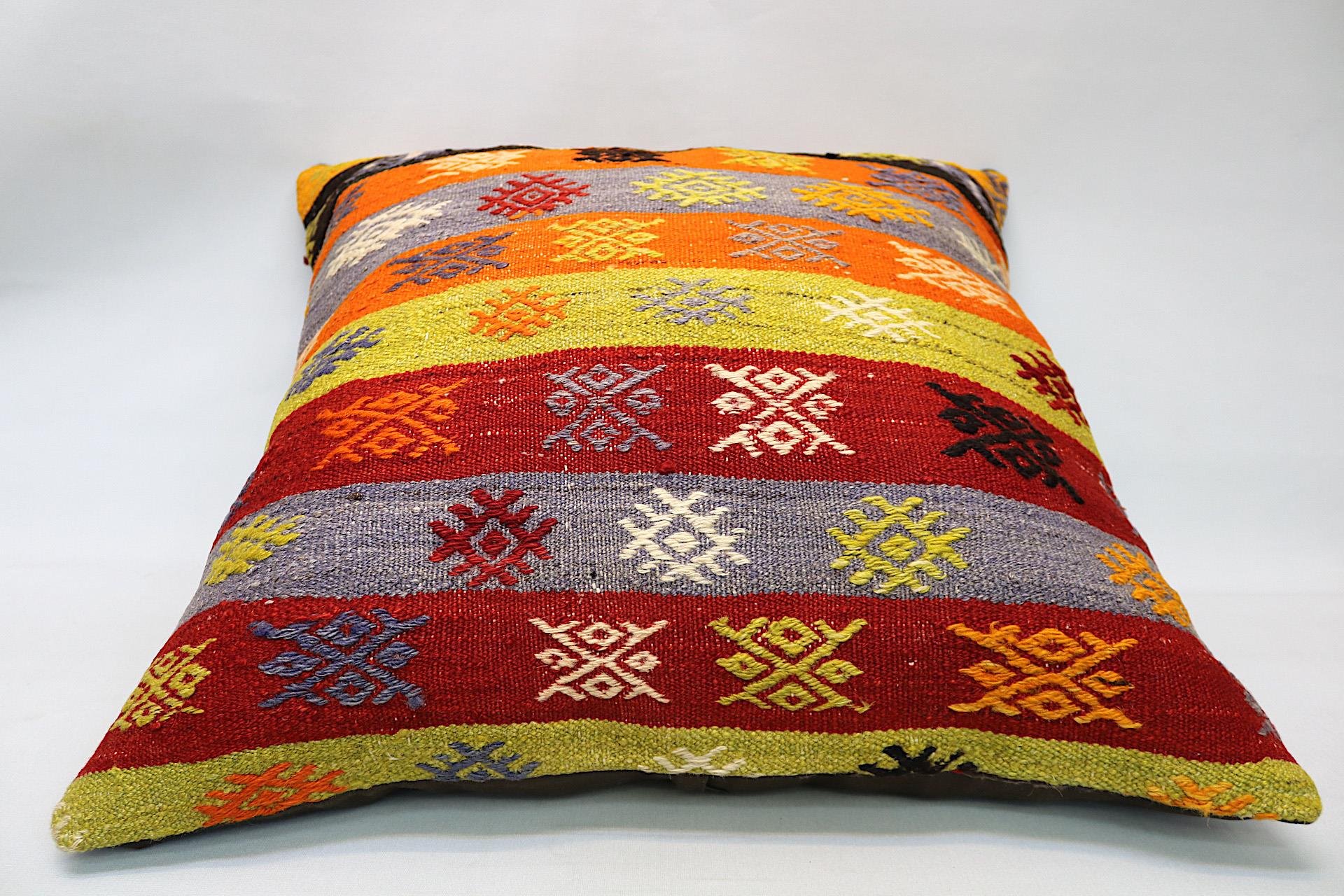 16x24 inches (40x60 cm) Kilim Pillow | KILIM WHOLESALE - Vintage Handmade Pillows - Vintage Handmade Kilim Rugs - It is 100% wool. Artistic and historical rugs. Old handwoven rugs. - Online hand woven rugs and kilim cushions sales. Shipping to a