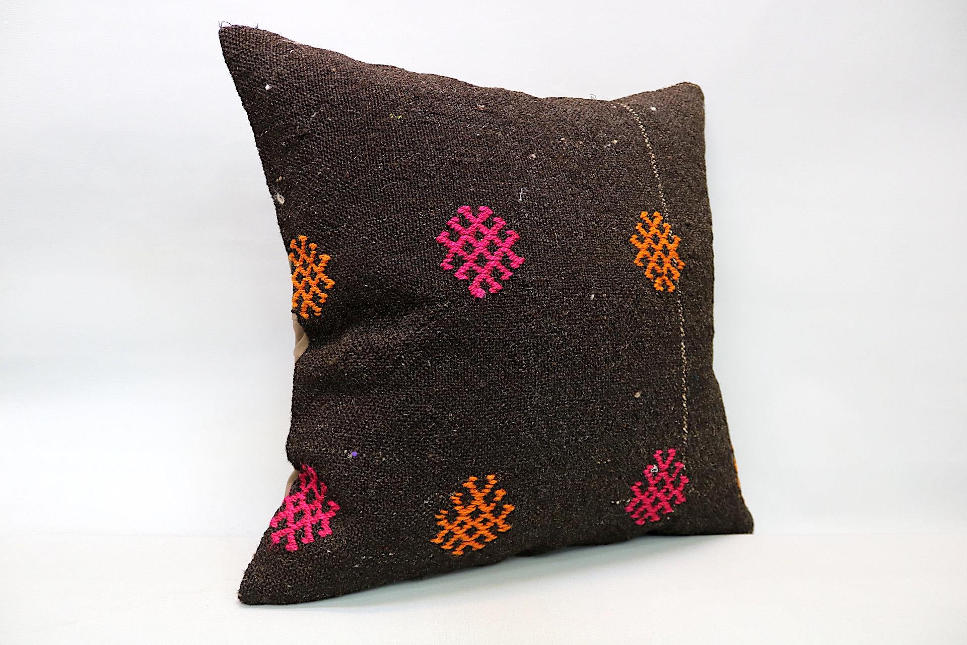 16x24 inches (40x60 cm) Kilim Pillow | KILIM WHOLESALE - Vintage Handmade Pillows - Vintage Handmade Kilim Rugs - It is 100% wool. Artistic and historical rugs. Old handwoven rugs. - Online hand woven rugs and kilim cushions sales. Shipping to a