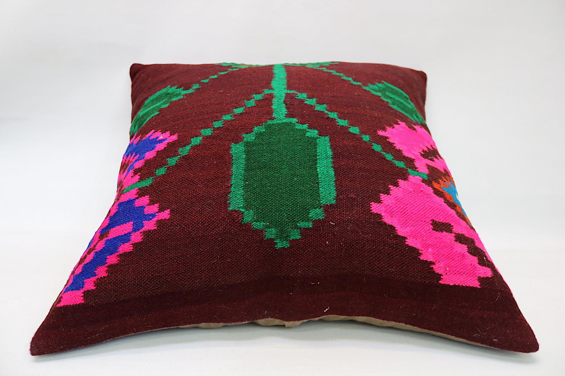 16x24 inches (40x60 cm) Kilim Pillow | KILIM WHOLESALE - Vintage Handmade Pillows - Vintage Handmade Kilim Rugs - It is 100% wool. Artistic and historical rugs. Old handwoven rugs. - Online hand woven rugs and kilim cushions sales. Shipping to a