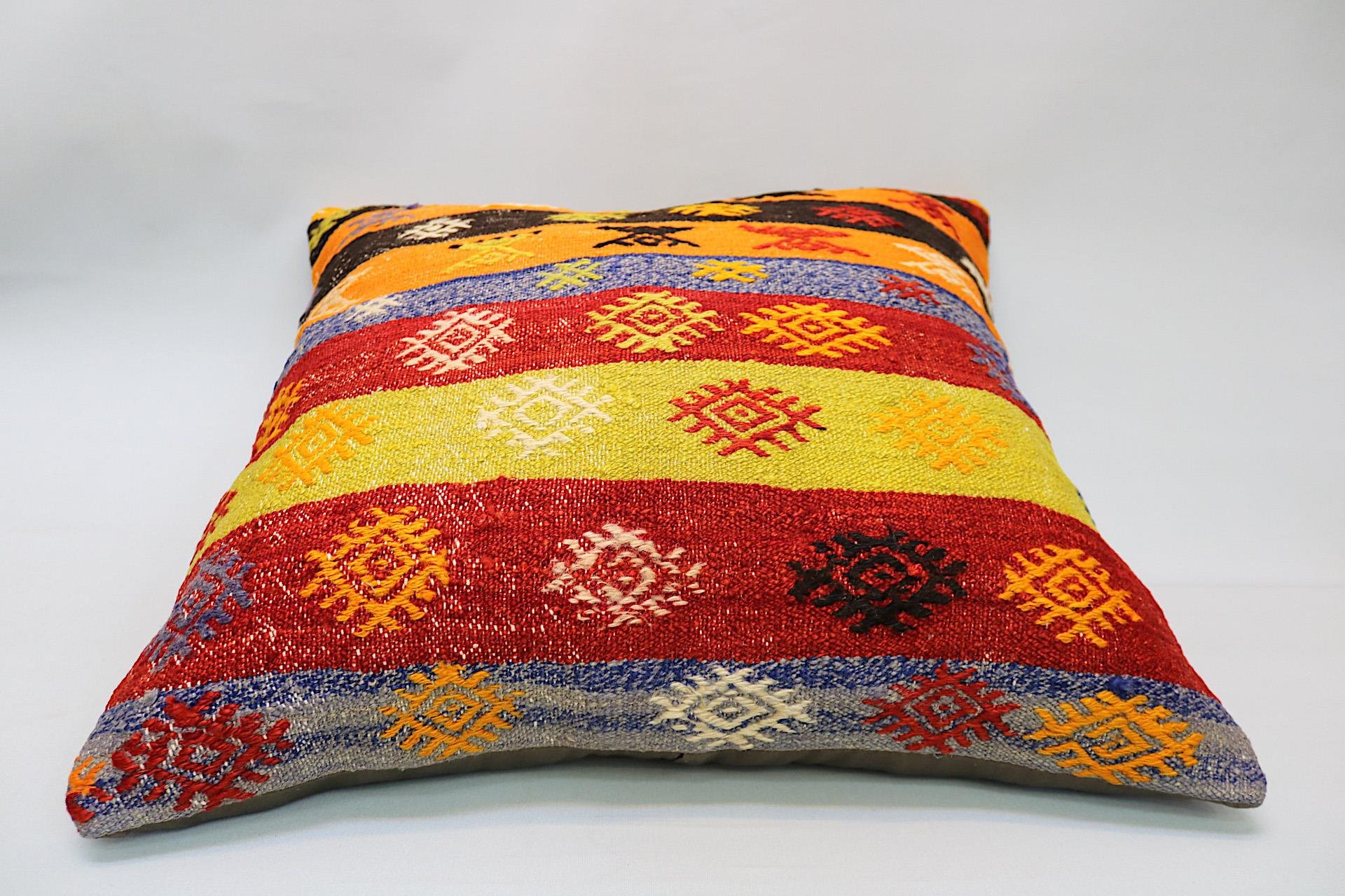 16x24 inches (40x60 cm) Kilim Pillow | KILIM WHOLESALE - Vintage Handmade Pillows - Vintage Handmade Kilim Rugs - It is 100% wool. Artistic and historical rugs. Old handwoven rugs. - Online hand woven rugs and kilim cushions sales. Shipping to a