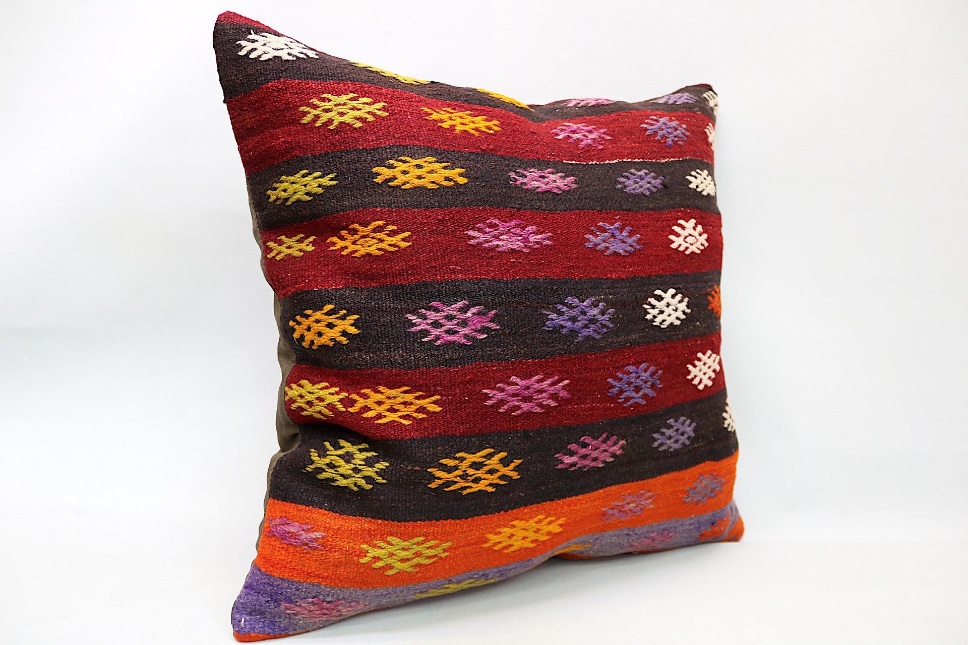 16x24 inches (40x60 cm) Kilim Pillow | KILIM WHOLESALE - Vintage Handmade Pillows - Vintage Handmade Kilim Rugs - It is 100% wool. Artistic and historical rugs. Old handwoven rugs. - Online hand woven rugs and kilim cushions sales. Shipping to a