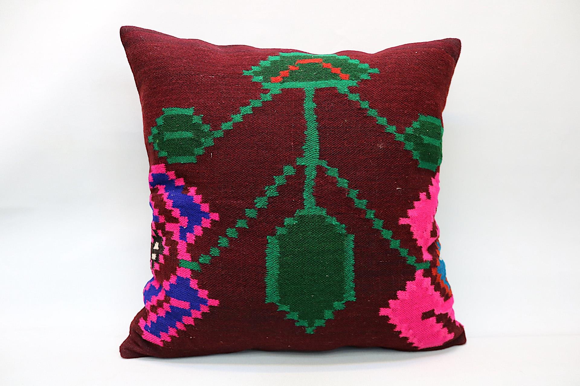 16x24 inches (40x60 cm) Kilim Pillow | KILIM WHOLESALE - Vintage Handmade Pillows - Vintage Handmade Kilim Rugs - It is 100% wool. Artistic and historical rugs. Old handwoven rugs. - Online hand woven rugs and kilim cushions sales. Shipping to a