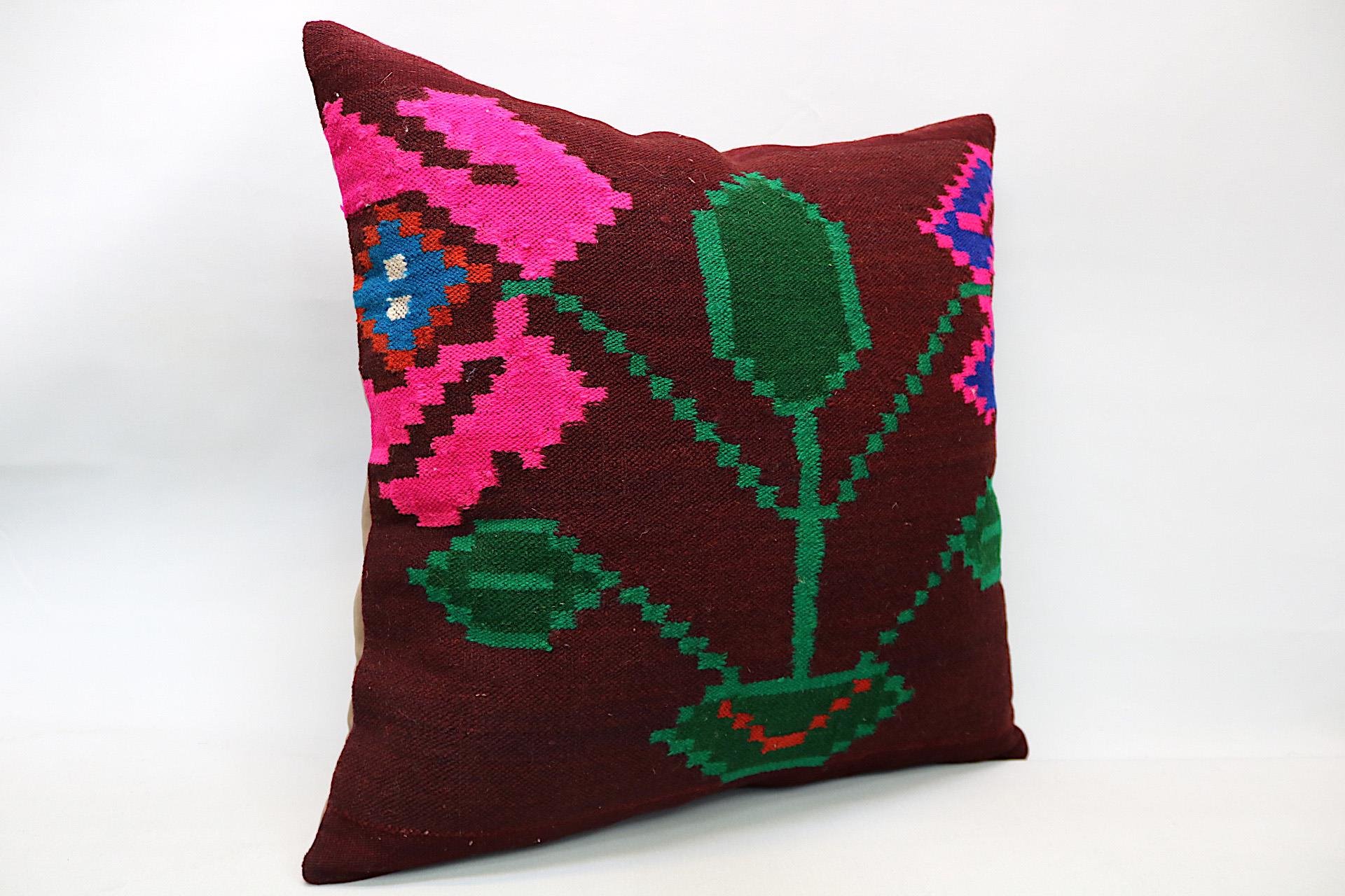 16x24 inches (40x60 cm) Kilim Pillow | KILIM WHOLESALE - Vintage Handmade Pillows - Vintage Handmade Kilim Rugs - It is 100% wool. Artistic and historical rugs. Old handwoven rugs. - Online hand woven rugs and kilim cushions sales. Shipping to a