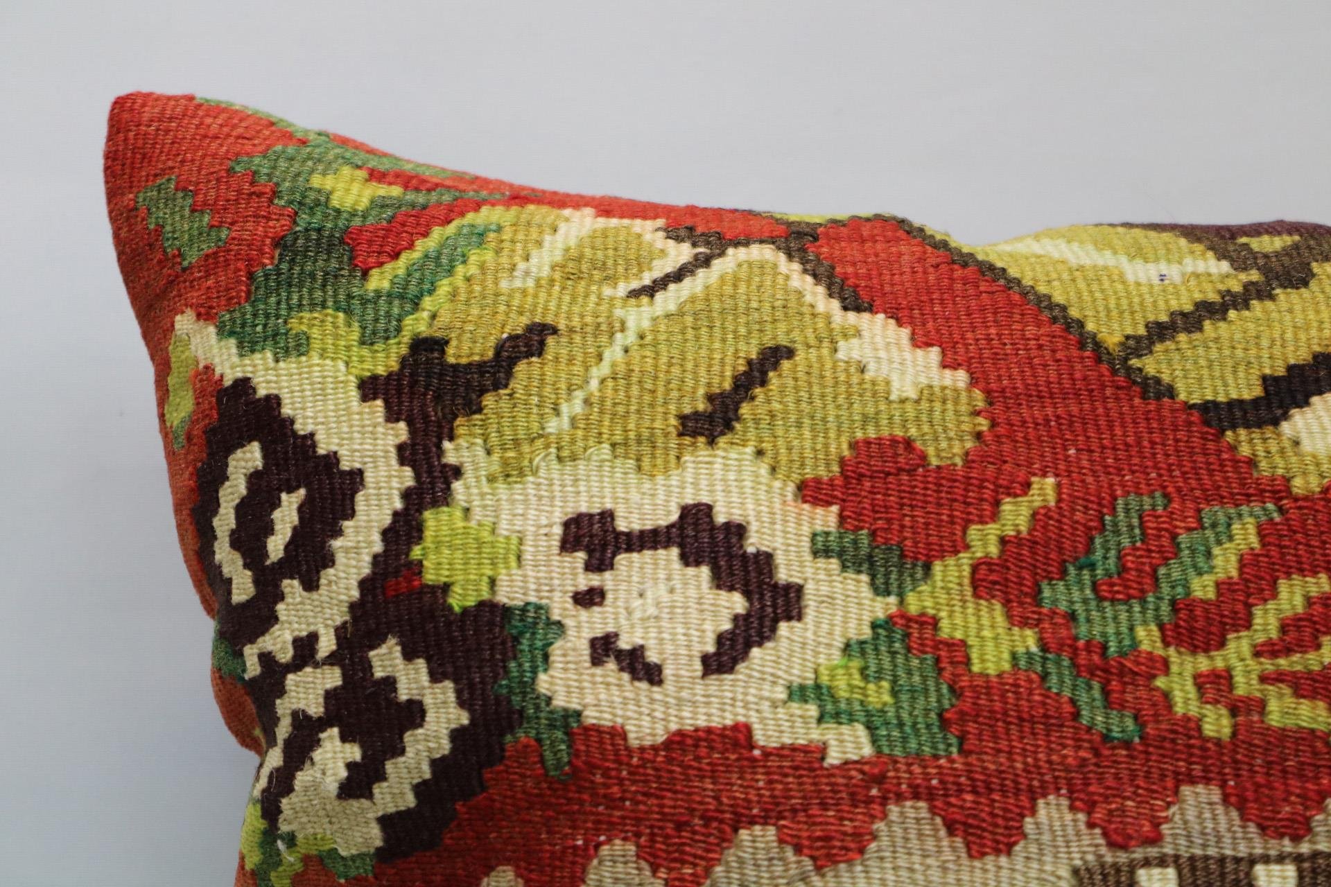 16x24 inches (40x60 cm) Kilim Pillow | KILIM WHOLESALE - Vintage Handmade Pillows - Vintage Handmade Kilim Rugs - It is 100% wool. Artistic and historical rugs. Old handwoven rugs. - Online hand woven rugs and kilim cushions sales. Shipping to a