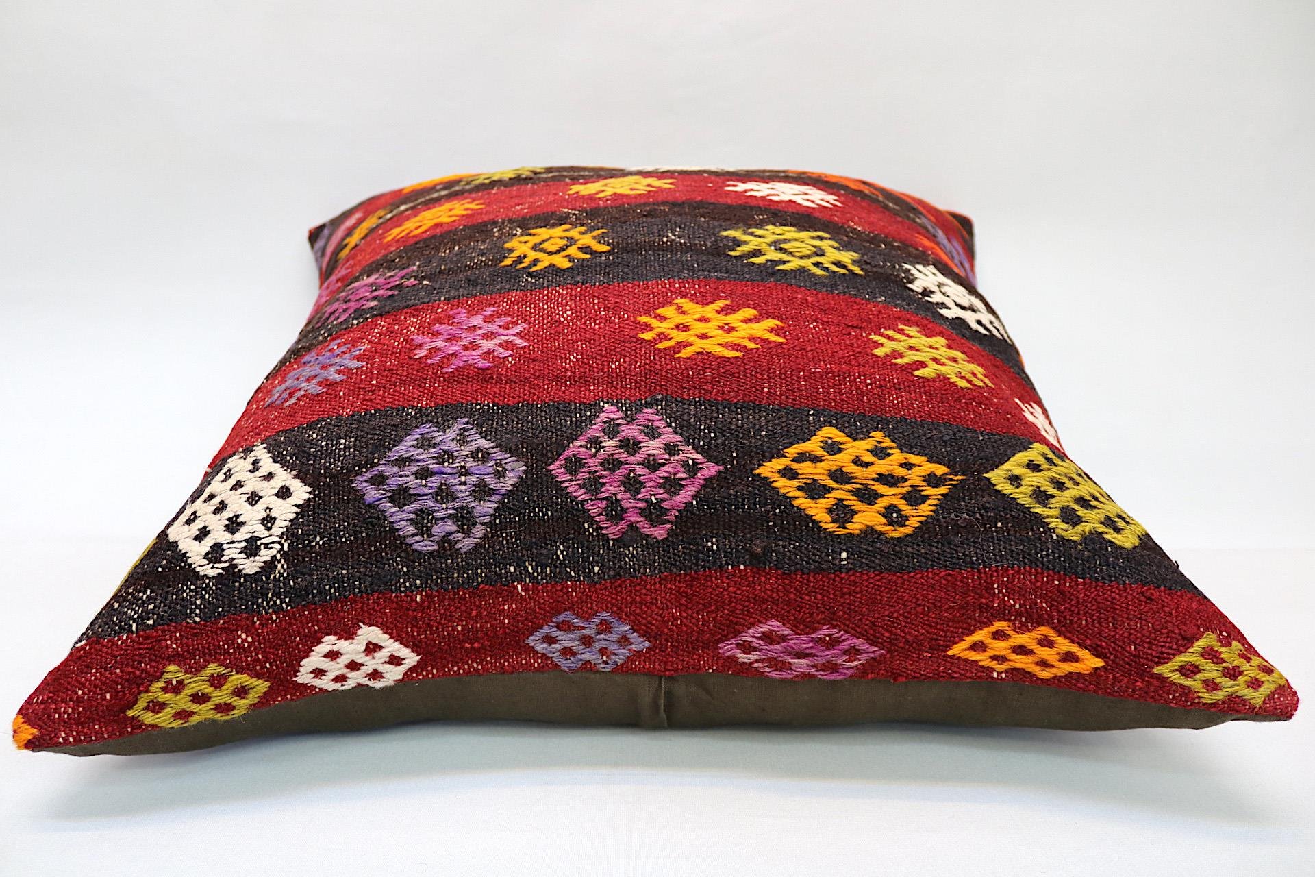 16x24 inches (40x60 cm) Kilim Pillow | KILIM WHOLESALE - Vintage Handmade Pillows - Vintage Handmade Kilim Rugs - It is 100% wool. Artistic and historical rugs. Old handwoven rugs. - Online hand woven rugs and kilim cushions sales. Shipping to a