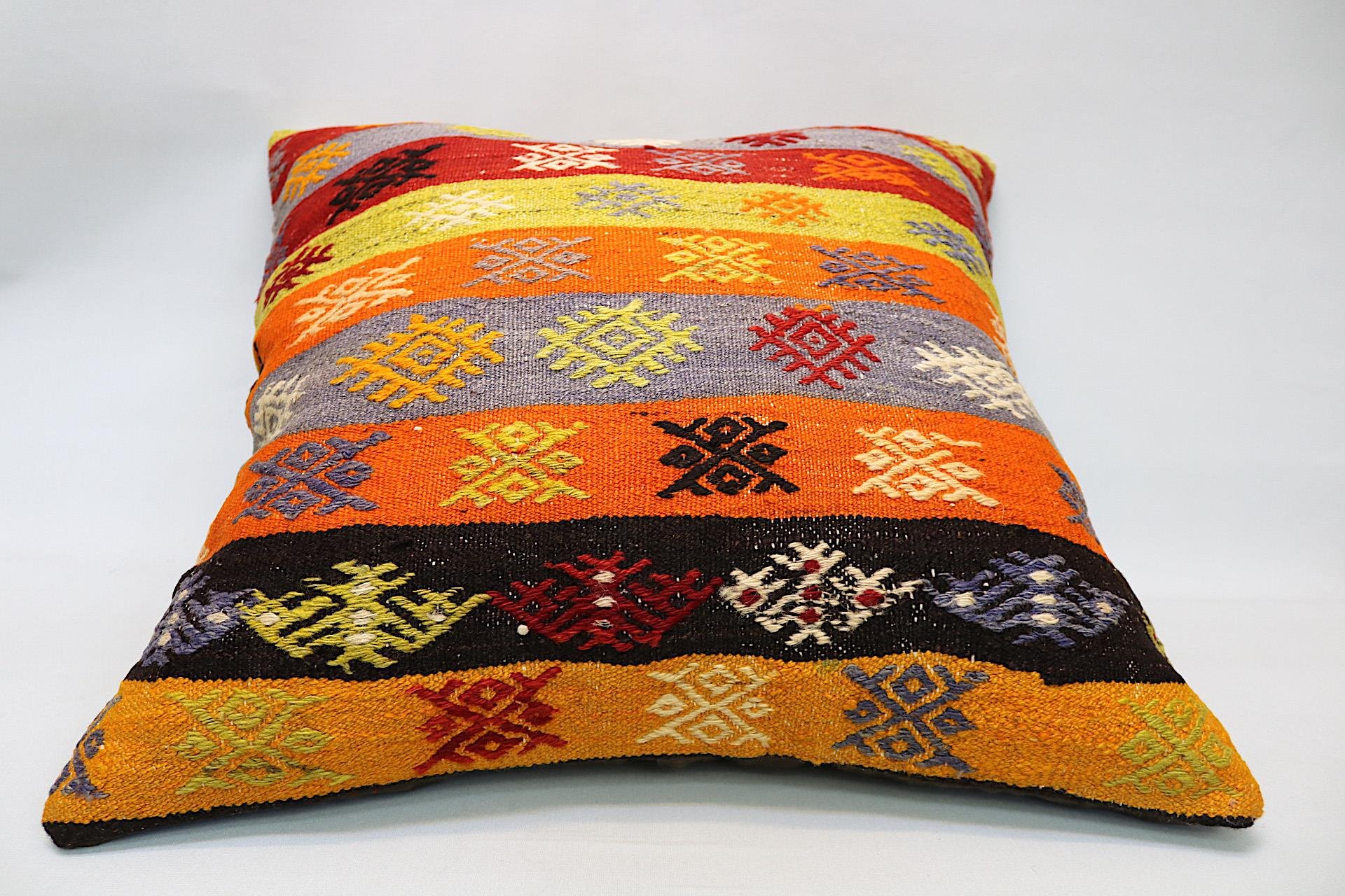16x24 inches (40x60 cm) Kilim Pillow | KILIM WHOLESALE - Vintage Handmade Pillows - Vintage Handmade Kilim Rugs - It is 100% wool. Artistic and historical rugs. Old handwoven rugs. - Online hand woven rugs and kilim cushions sales. Shipping to a