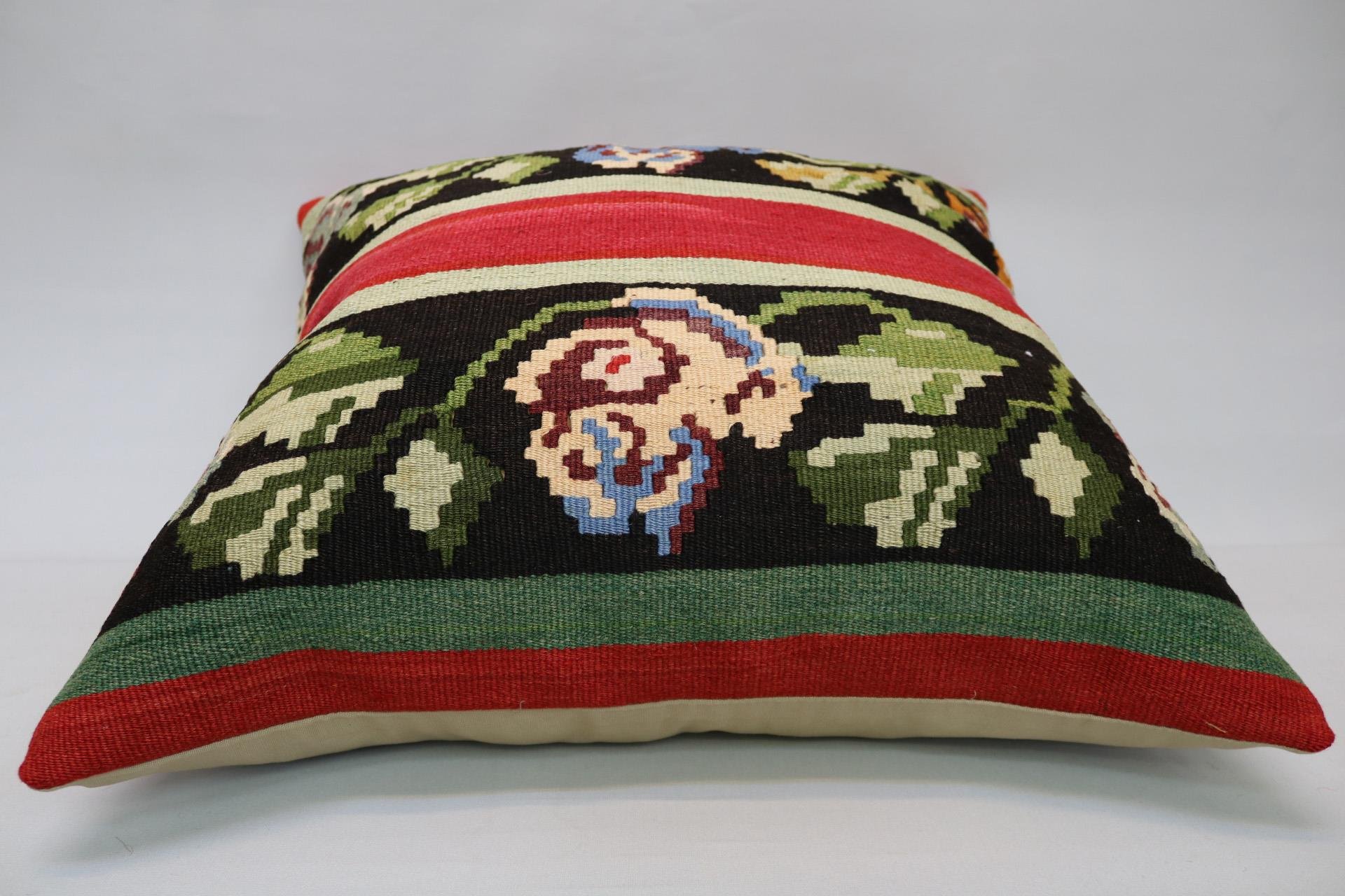 16x24 inches (40x60 cm) Kilim Pillow | KILIM WHOLESALE - Vintage Handmade Pillows - Vintage Handmade Kilim Rugs - It is 100% wool. Artistic and historical rugs. Old handwoven rugs. - Online hand woven rugs and kilim cushions sales. Shipping to a