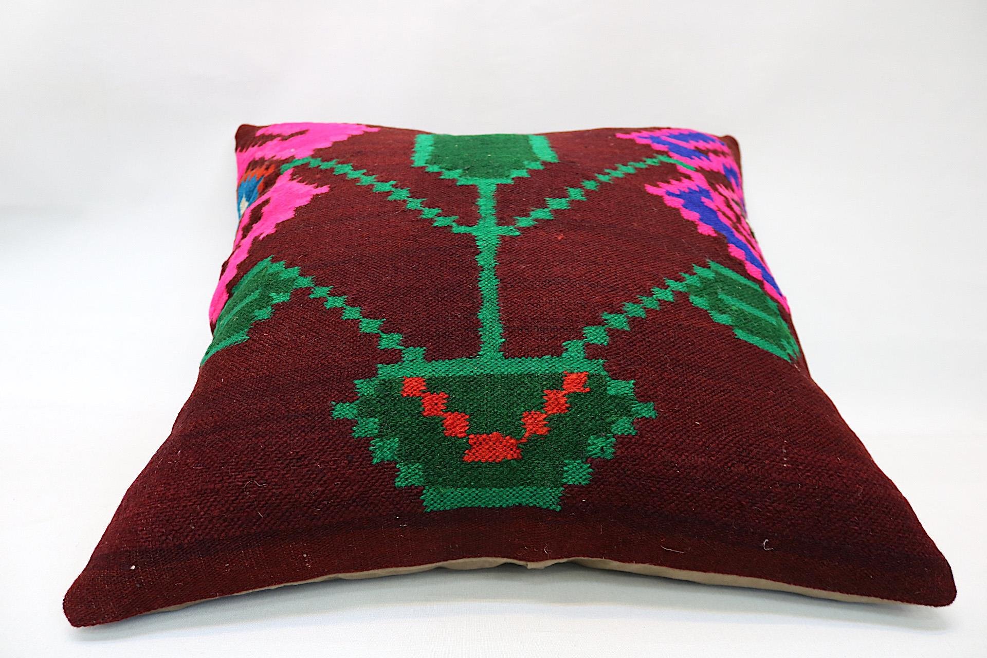 16x24 inches (40x60 cm) Kilim Pillow | KILIM WHOLESALE - Vintage Handmade Pillows - Vintage Handmade Kilim Rugs - It is 100% wool. Artistic and historical rugs. Old handwoven rugs. - Online hand woven rugs and kilim cushions sales. Shipping to a