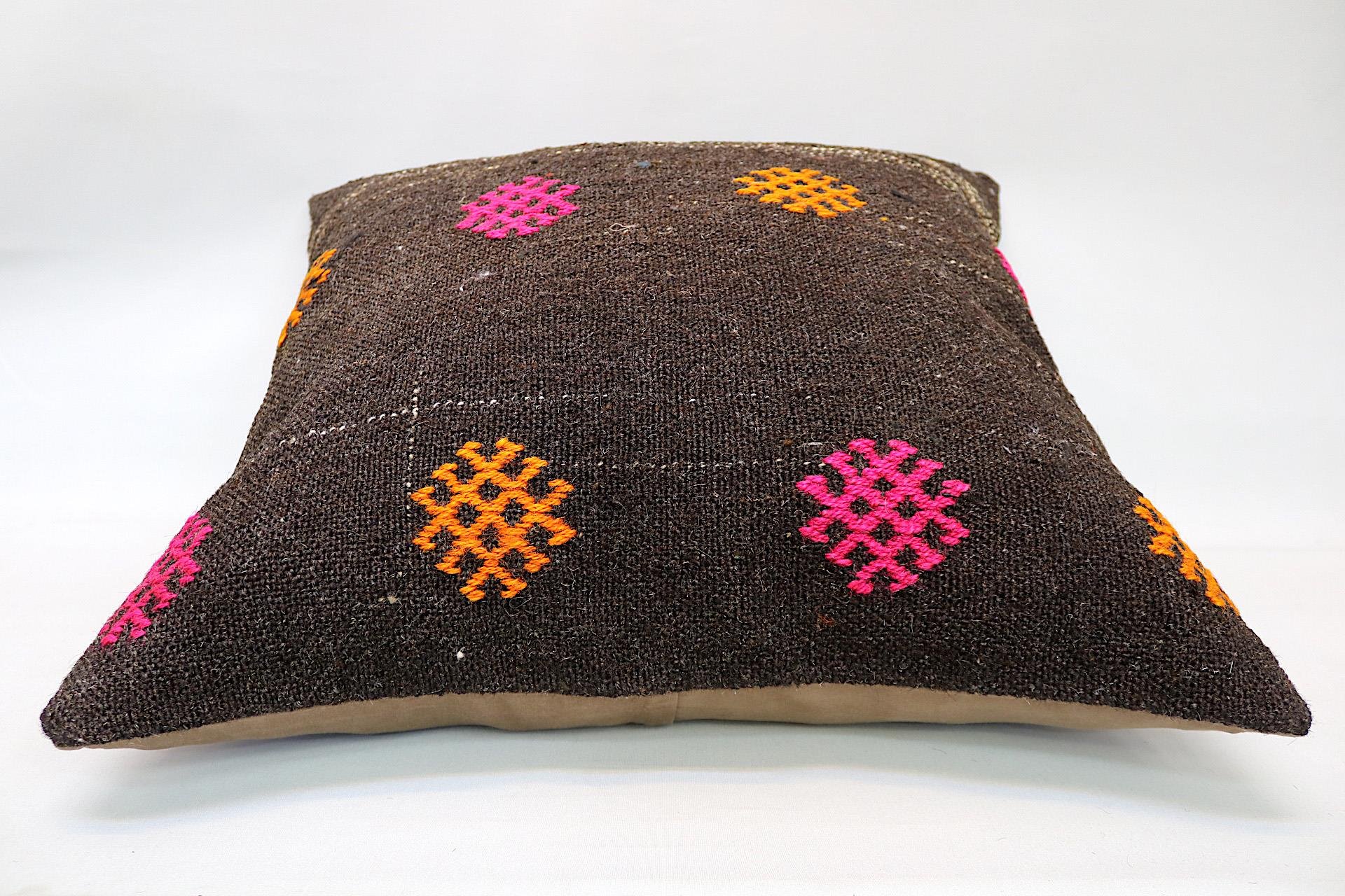 16x24 inches (40x60 cm) Kilim Pillow | KILIM WHOLESALE - Vintage Handmade Pillows - Vintage Handmade Kilim Rugs - It is 100% wool. Artistic and historical rugs. Old handwoven rugs. - Online hand woven rugs and kilim cushions sales. Shipping to a