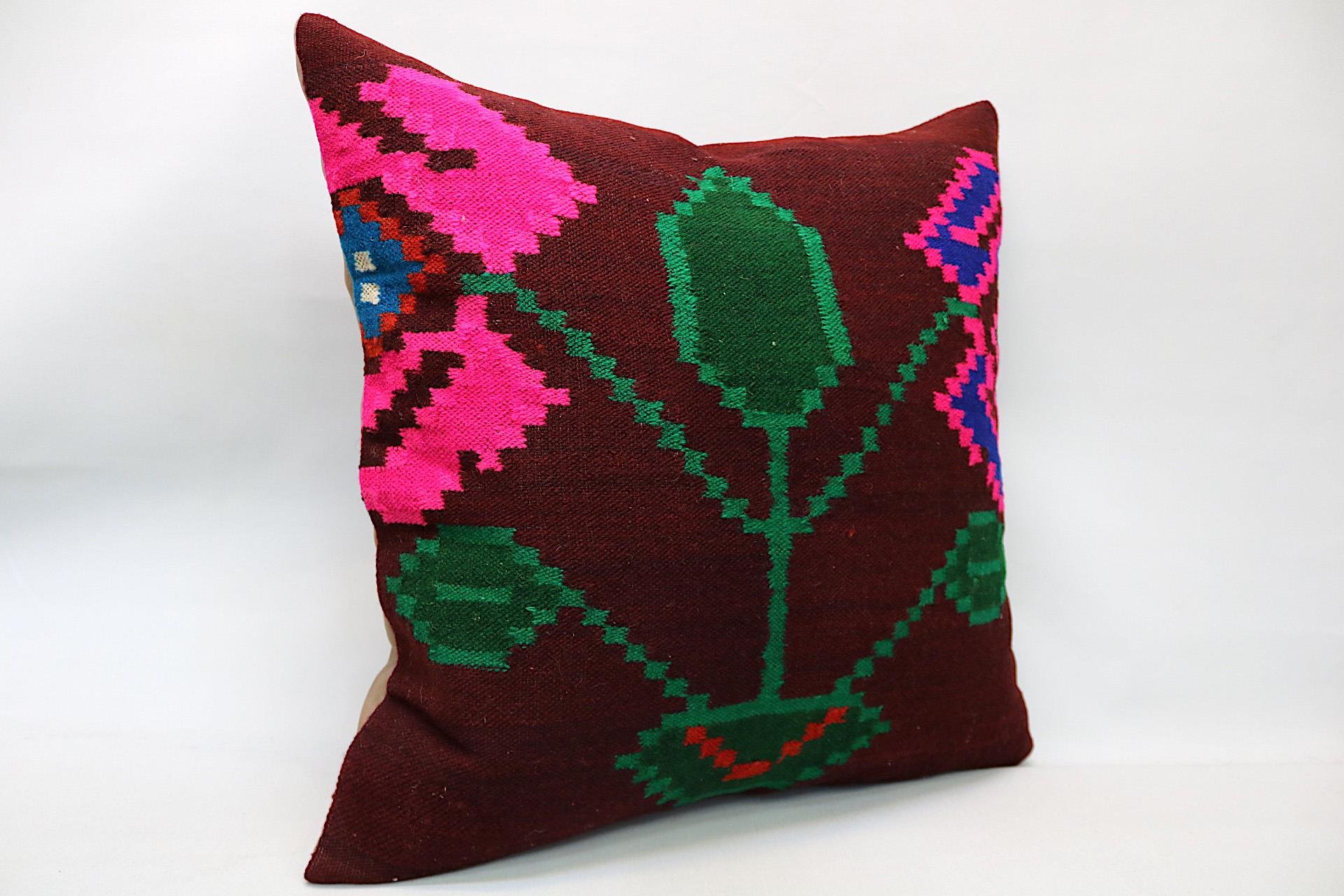 16x24 inches (40x60 cm) Kilim Pillow | KILIM WHOLESALE - Vintage Handmade Pillows - Vintage Handmade Kilim Rugs - It is 100% wool. Artistic and historical rugs. Old handwoven rugs. - Online hand woven rugs and kilim cushions sales. Shipping to a