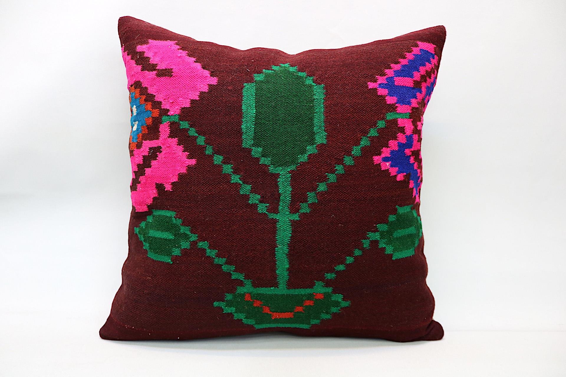 16x24 inches (40x60 cm) Kilim Pillow | KILIM WHOLESALE - Vintage Handmade Pillows - Vintage Handmade Kilim Rugs - It is 100% wool. Artistic and historical rugs. Old handwoven rugs. - Online hand woven rugs and kilim cushions sales. Shipping to a