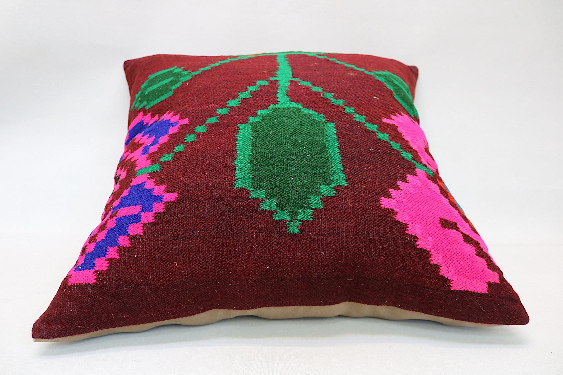 16x24 inches (40x60 cm) Kilim Pillow | KILIM WHOLESALE - Vintage Handmade Pillows - Vintage Handmade Kilim Rugs - It is 100% wool. Artistic and historical rugs. Old handwoven rugs. - Online hand woven rugs and kilim cushions sales. Shipping to a