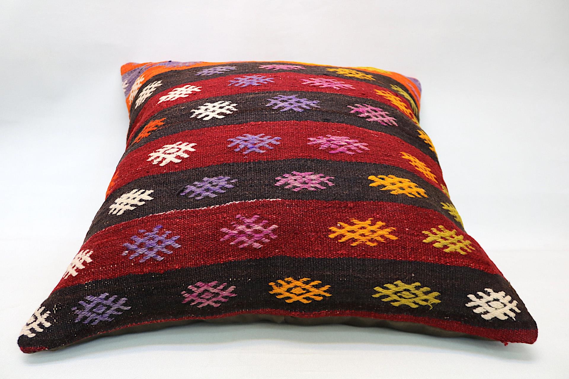 16x24 inches (40x60 cm) Kilim Pillow | KILIM WHOLESALE - Vintage Handmade Pillows - Vintage Handmade Kilim Rugs - It is 100% wool. Artistic and historical rugs. Old handwoven rugs. - Online hand woven rugs and kilim cushions sales. Shipping to a
