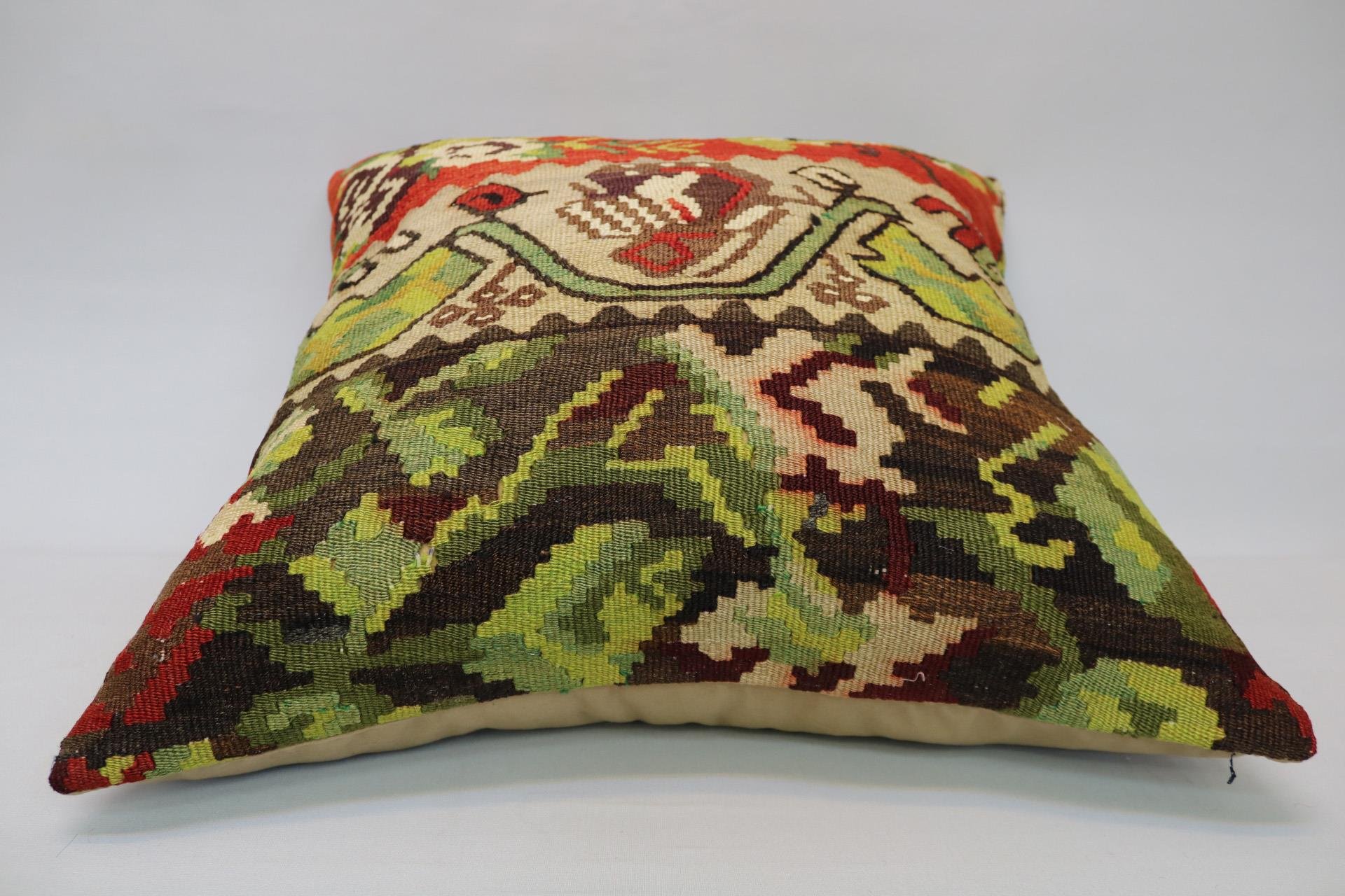 16x24 inches (40x60 cm) Kilim Pillow | KILIM WHOLESALE - Vintage Handmade Pillows - Vintage Handmade Kilim Rugs - It is 100% wool. Artistic and historical rugs. Old handwoven rugs. - Online hand woven rugs and kilim cushions sales. Shipping to a