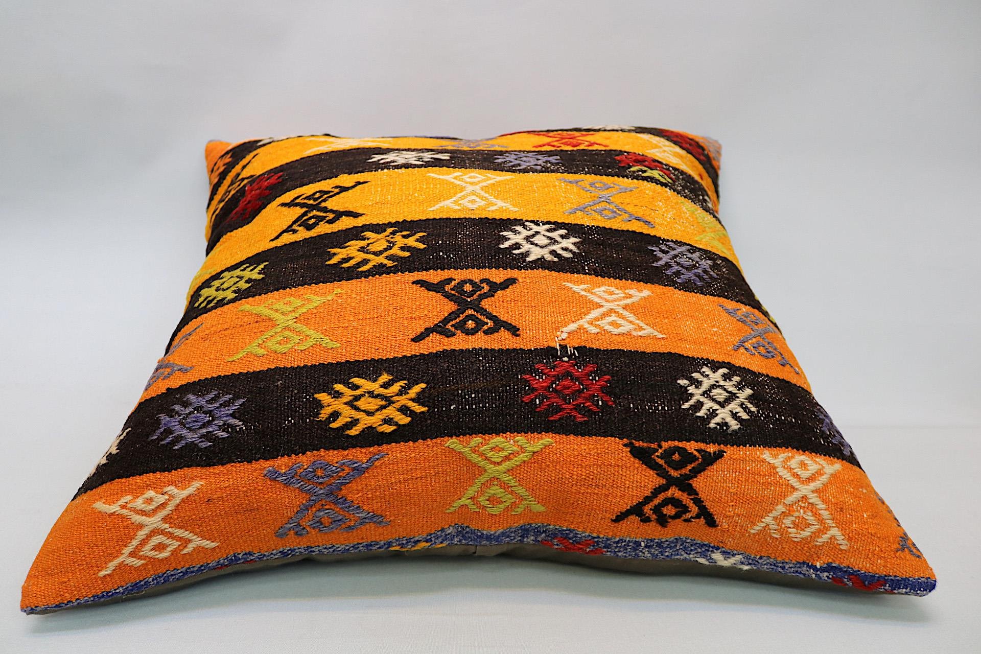 16x24 inches (40x60 cm) Kilim Pillow | KILIM WHOLESALE - Vintage Handmade Pillows - Vintage Handmade Kilim Rugs - It is 100% wool. Artistic and historical rugs. Old handwoven rugs. - Online hand woven rugs and kilim cushions sales. Shipping to a