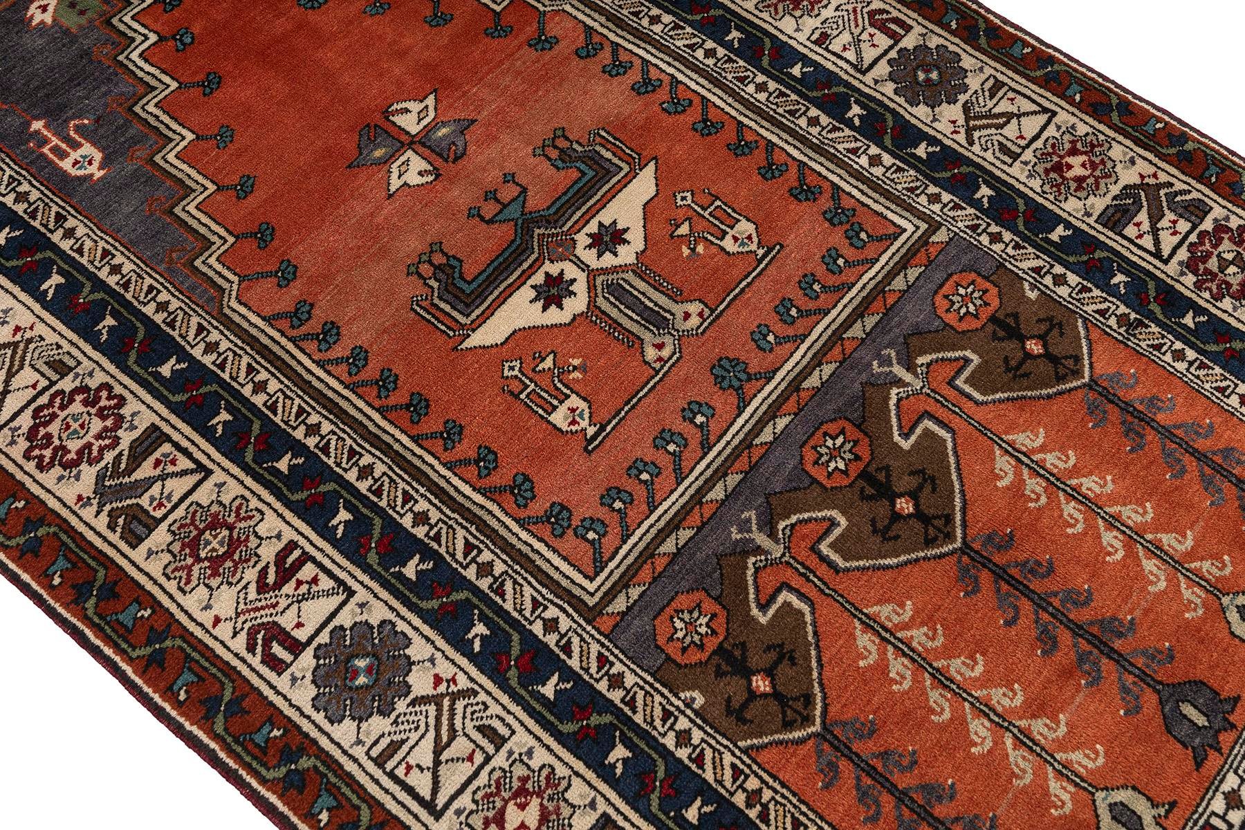 Sivas Kilim Rug (2.5 x 6.6 ft) | KILIM WHOLESALE - Vintage Handmade Pillows - Vintage Handmade Kilim Rugs - It is 100% wool. Artistic and historical rugs. Old handwoven rugs. - Online hand woven rugs and kilim cushions sales. Shipping to all ove