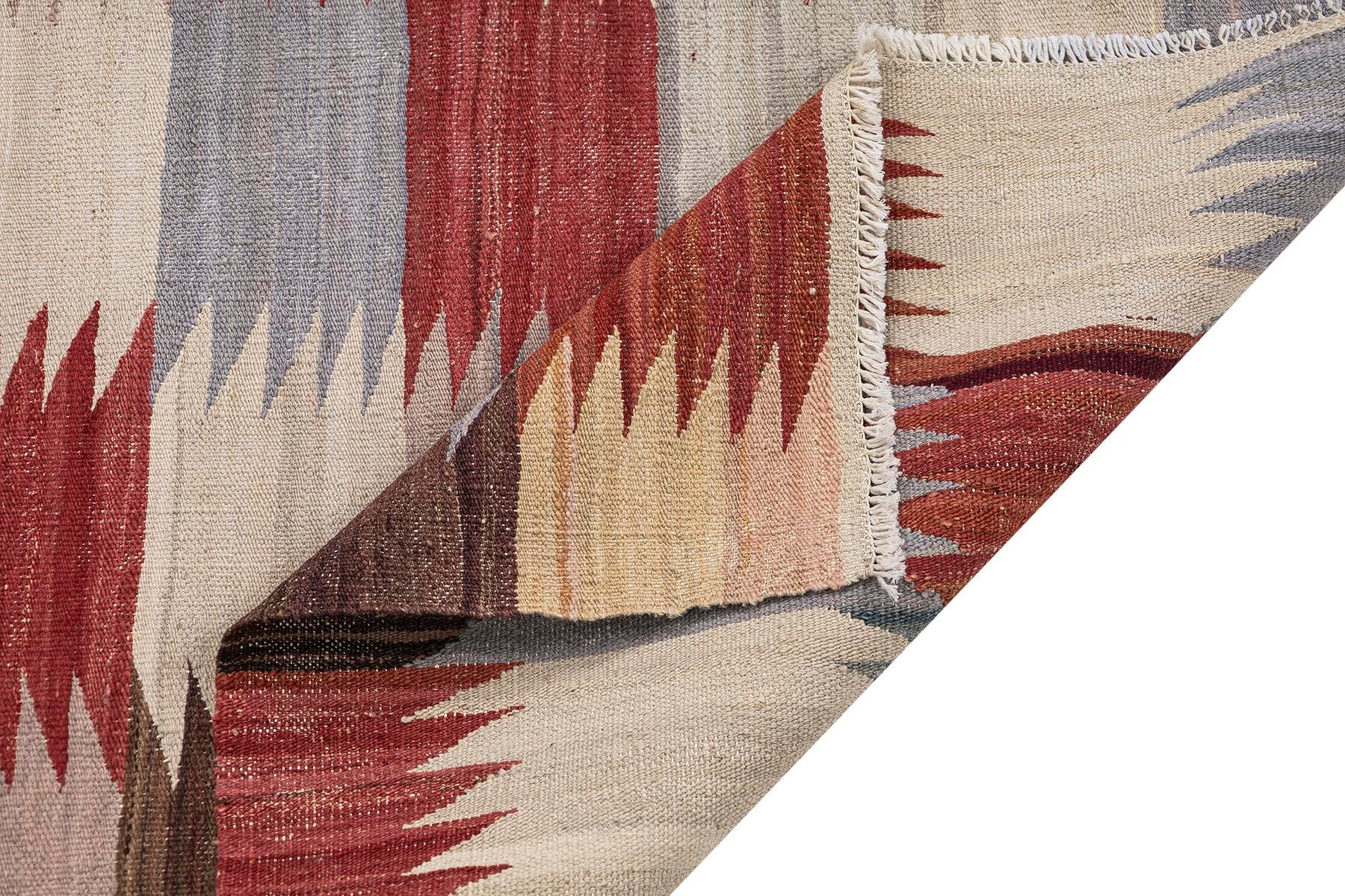 Kilim Rug (4.8 x 6.7 ft) | KILIM WHOLESALE - Vintage Handmade Pillows - Vintage Handmade Kilim Rugs - It is 100% wool. Artistic and historical rugs. Old handwoven rugs. - Online hand woven rugs and kilim cushions sales. Shipping to all over the 