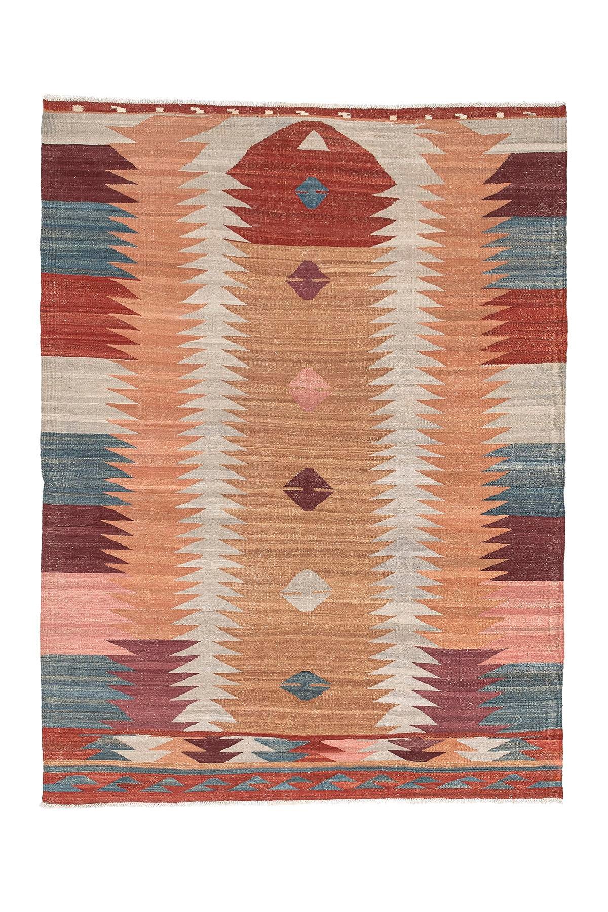 Kilim Rug (4.8 x 6.7 ft) | KILIM WHOLESALE - Vintage Handmade Pillows - Vintage Handmade Kilim Rugs - It is 100% wool. Artistic and historical rugs. Old handwoven rugs. - Online hand woven rugs and kilim cushions sales. Shipping to all over the 