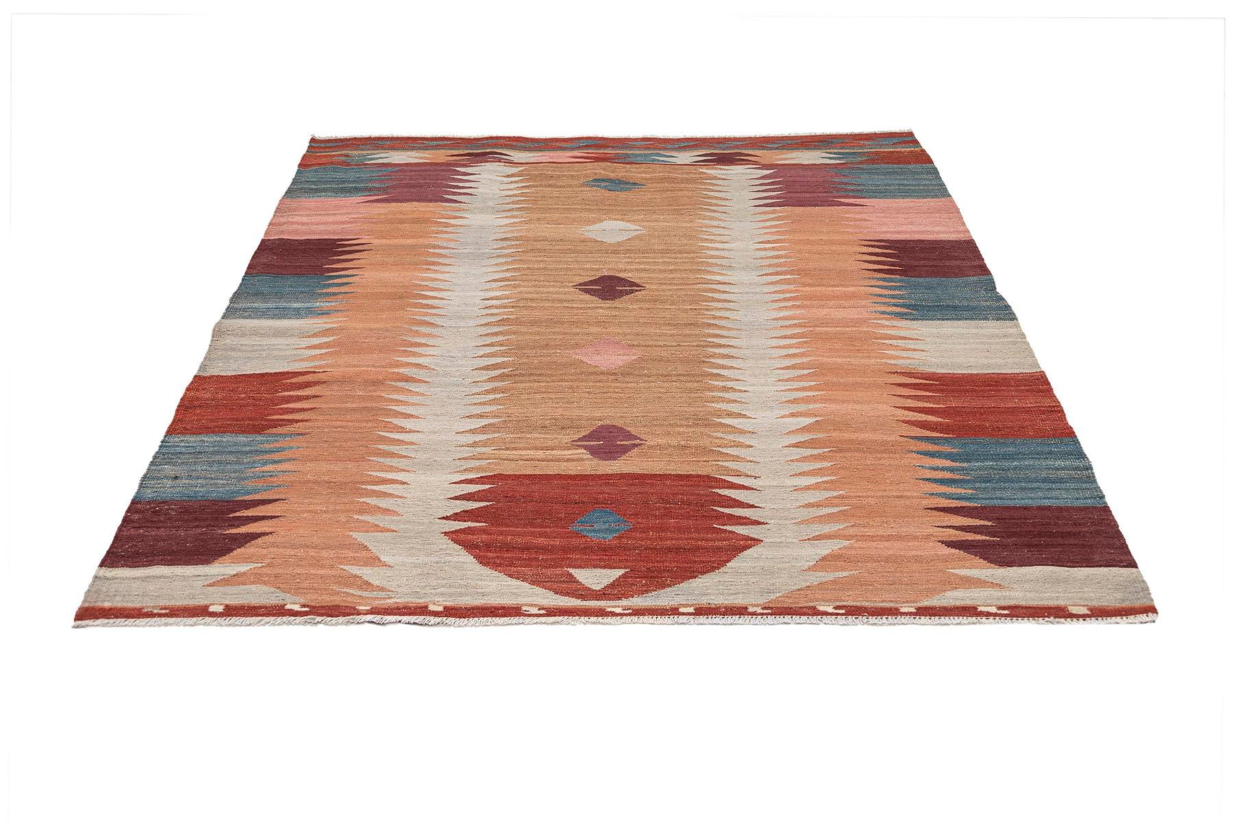 Kilim Rug (4.8 x 6.7 ft) | KILIM WHOLESALE - Vintage Handmade Pillows - Vintage Handmade Kilim Rugs - It is 100% wool. Artistic and historical rugs. Old handwoven rugs. - Online hand woven rugs and kilim cushions sales. Shipping to all over the 