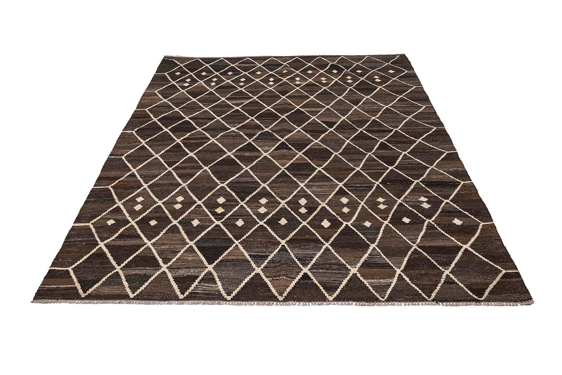 Kilim Rug (4.8 x 6.7 ft) | KILIM WHOLESALE - Vintage Handmade Pillows - Vintage Handmade Kilim Rugs - It is 100% wool. Artistic and historical rugs. Old handwoven rugs. - Online hand woven rugs and kilim cushions sales. Shipping to all over the 