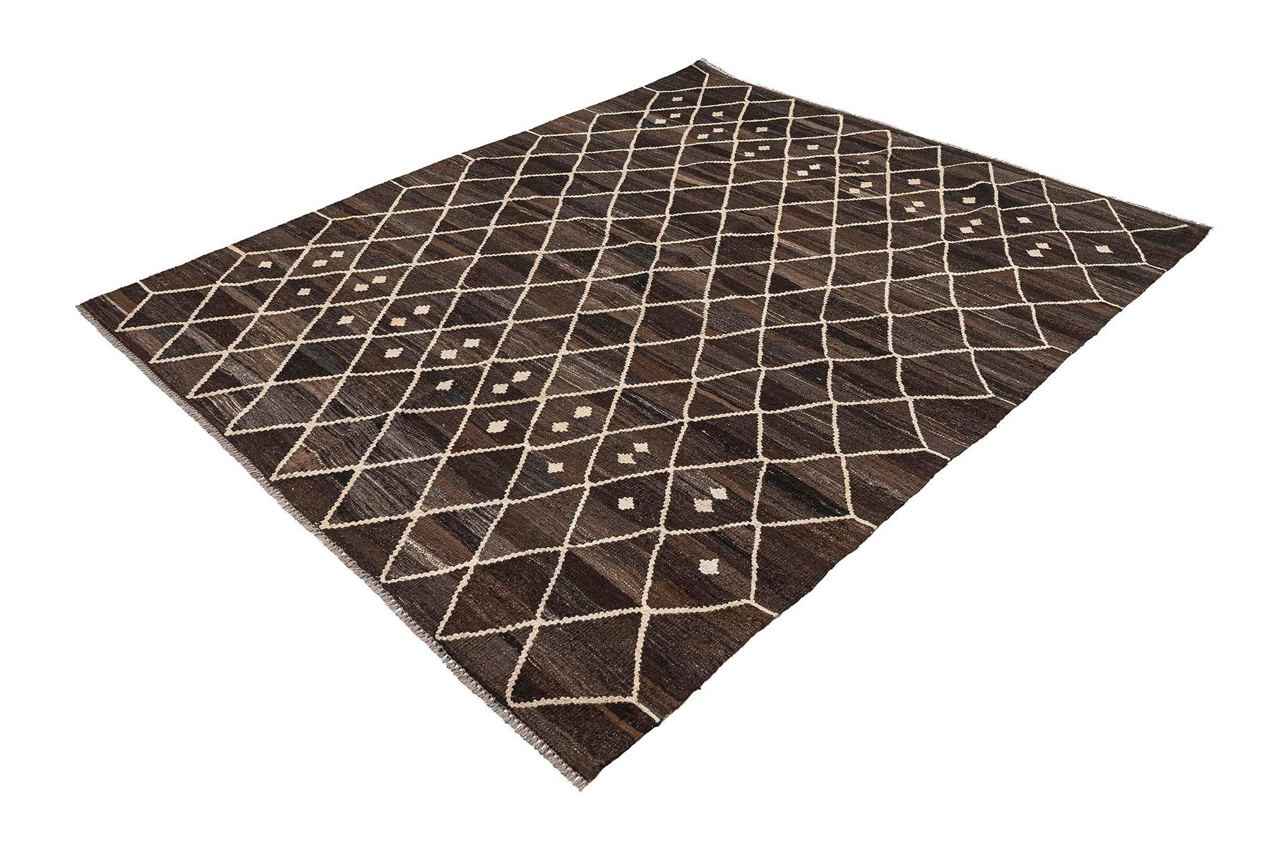 Kilim Rug (4.8 x 6.7 ft) | KILIM WHOLESALE - Vintage Handmade Pillows - Vintage Handmade Kilim Rugs - It is 100% wool. Artistic and historical rugs. Old handwoven rugs. - Online hand woven rugs and kilim cushions sales. Shipping to all over the 
