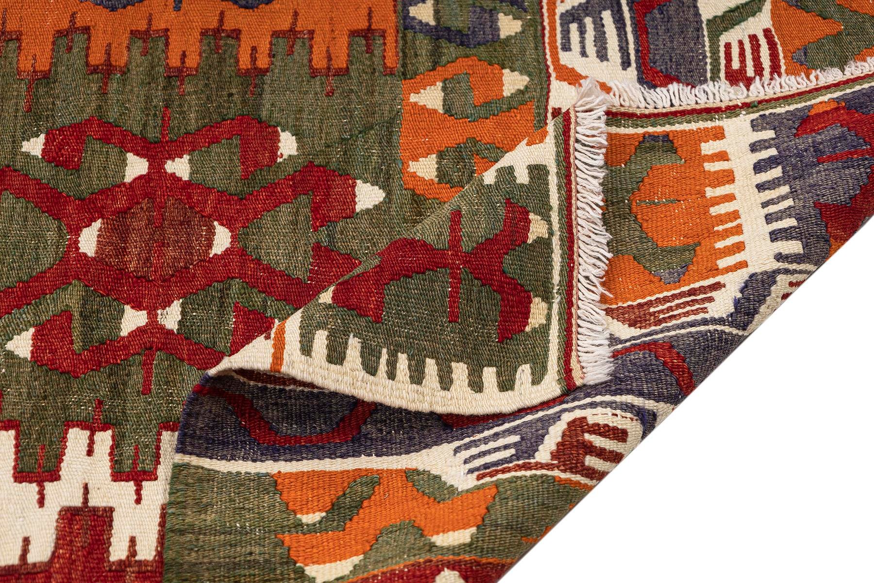 Sivas Kilim Rug (2.5 x 6.6 ft) | KILIM WHOLESALE - Vintage Handmade Pillows - Vintage Handmade Kilim Rugs - It is 100% wool. Artistic and historical rugs. Old handwoven rugs. - Online hand woven rugs and kilim cushions sales. Shipping to all ove