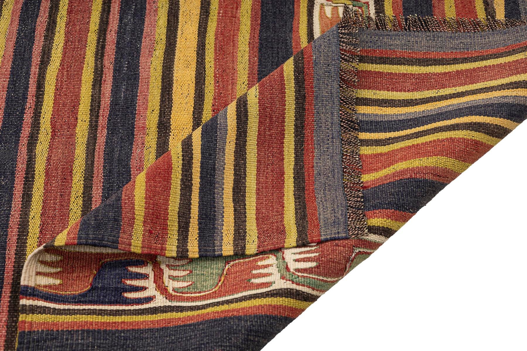 Sivas Kilim Rug (2.5 x 6.6 ft) | KILIM WHOLESALE - Vintage Handmade Pillows - Vintage Handmade Kilim Rugs - It is 100% wool. Artistic and historical rugs. Old handwoven rugs. - Online hand woven rugs and kilim cushions sales. Shipping to all ove