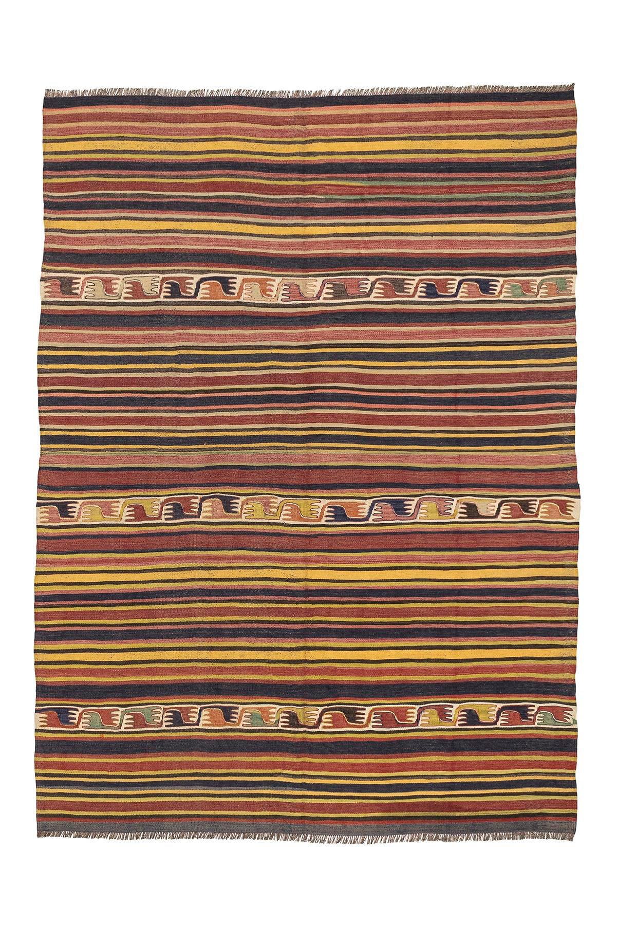 Sivas Kilim Rug (2.5 x 6.6 ft) | KILIM WHOLESALE - Vintage Handmade Pillows - Vintage Handmade Kilim Rugs - It is 100% wool. Artistic and historical rugs. Old handwoven rugs. - Online hand woven rugs and kilim cushions sales. Shipping to all ove