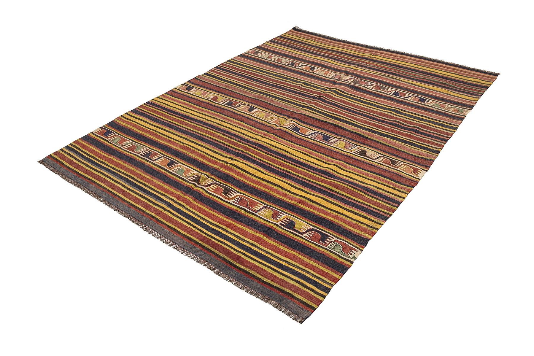 Sivas Kilim Rug (2.5 x 6.6 ft) | KILIM WHOLESALE - Vintage Handmade Pillows - Vintage Handmade Kilim Rugs - It is 100% wool. Artistic and historical rugs. Old handwoven rugs. - Online hand woven rugs and kilim cushions sales. Shipping to all ove
