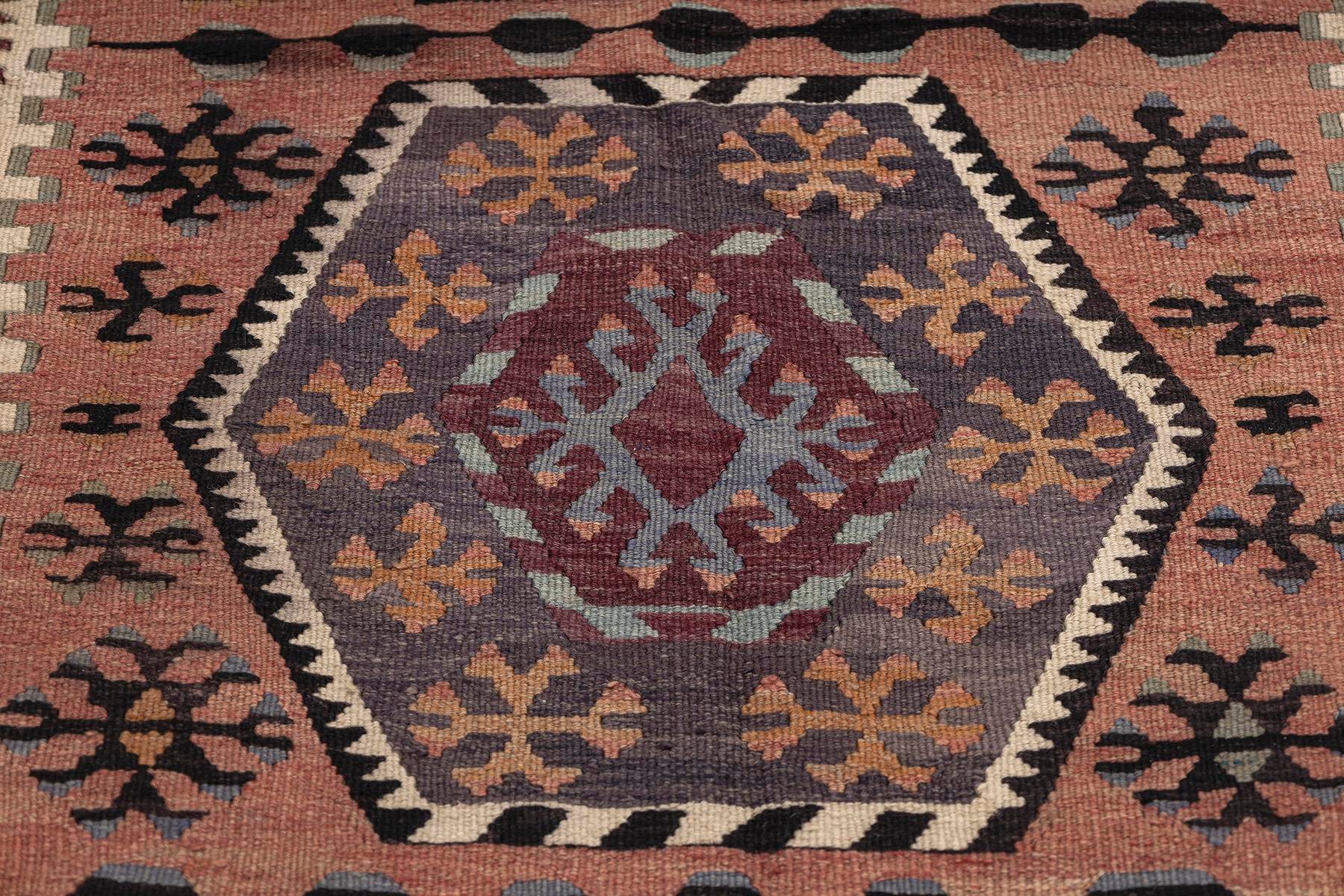 Sivas Kilim Rug (2.5 x 6.6 ft) | KILIM WHOLESALE - Vintage Handmade Pillows - Vintage Handmade Kilim Rugs - It is 100% wool. Artistic and historical rugs. Old handwoven rugs. - Online hand woven rugs and kilim cushions sales. Shipping to all ove