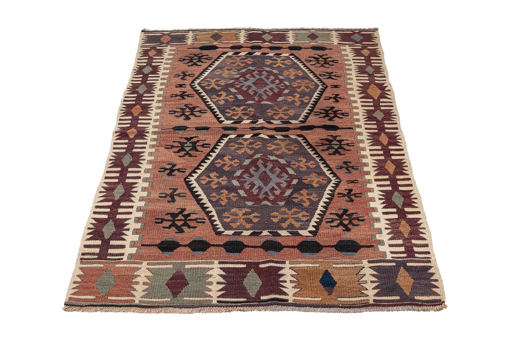 Sivas Kilim Rug (2.5 x 6.6 ft) | KILIM WHOLESALE - Vintage Handmade Pillows - Vintage Handmade Kilim Rugs - It is 100% wool. Artistic and historical rugs. Old handwoven rugs. - Online hand woven rugs and kilim cushions sales. Shipping to all ove