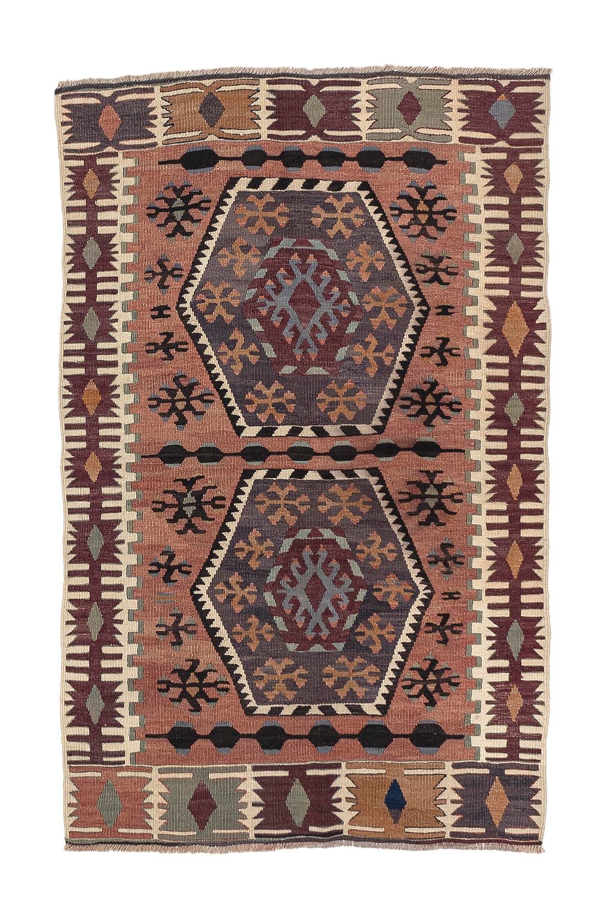 Sivas Kilim Rug (2.5 x 6.6 ft) | KILIM WHOLESALE - Vintage Handmade Pillows - Vintage Handmade Kilim Rugs - It is 100% wool. Artistic and historical rugs. Old handwoven rugs. - Online hand woven rugs and kilim cushions sales. Shipping to all ove
