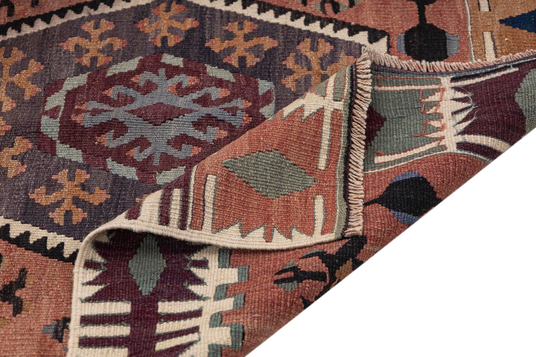 Sivas Kilim Rug (2.5 x 6.6 ft) | KILIM WHOLESALE - Vintage Handmade Pillows - Vintage Handmade Kilim Rugs - It is 100% wool. Artistic and historical rugs. Old handwoven rugs. - Online hand woven rugs and kilim cushions sales. Shipping to all ove